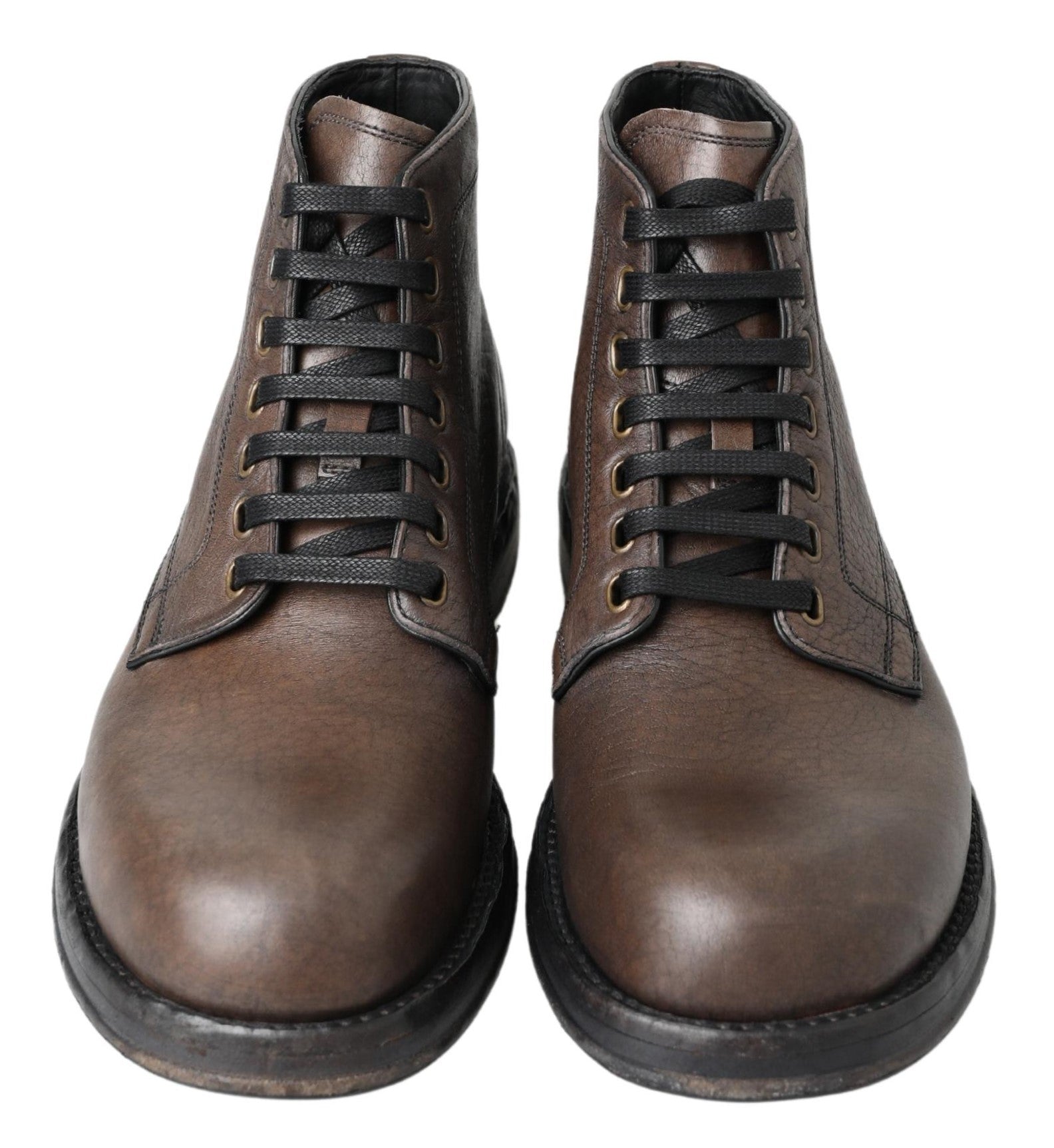 Dolce &amp; Gabbana Elegant Horse Leather Lace-Up Boots