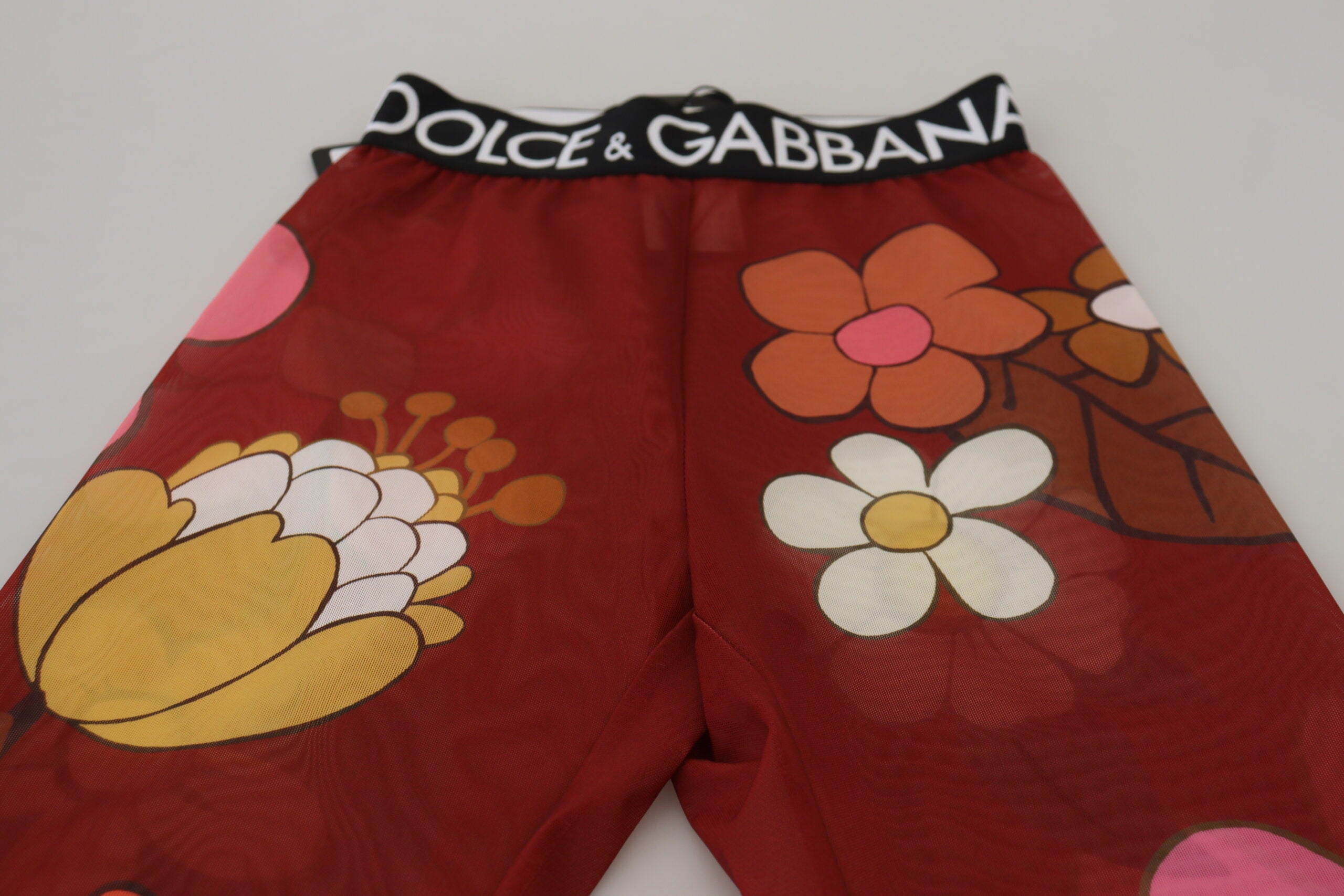 Κόκκινο φλοράλ ψηλόμεσο κολάν Dolce &amp; Gabbana