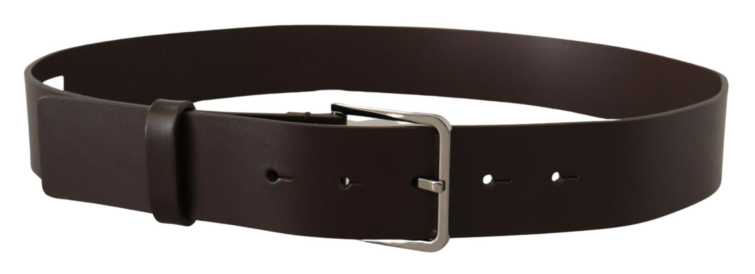 Dolce & Gabbana Elegant Dark Brown Leather Belt