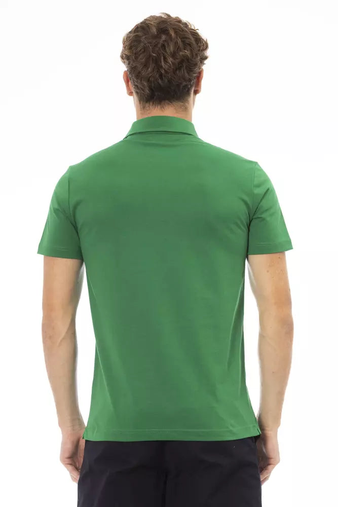 Baldinini Trend Green Cotton Men Polo Shirt