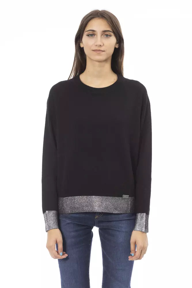 Baldinini Trend Chic Monogram Crew Neck Cashmere-Blend πουλόβερ