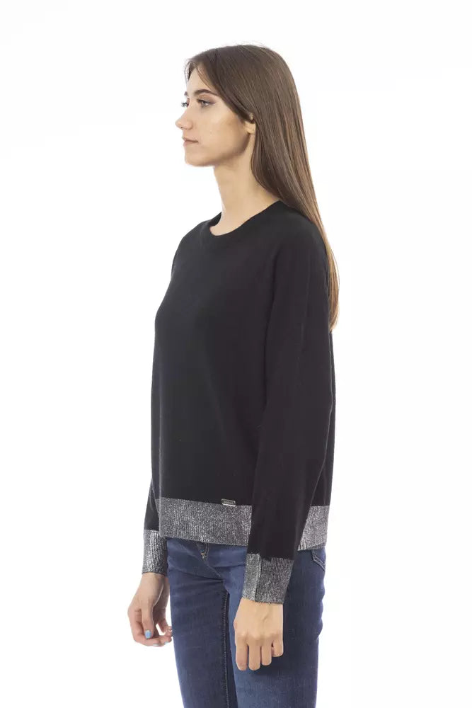 Baldinini Trend Chic Monogram Crew Neck Cashmere-Blend πουλόβερ