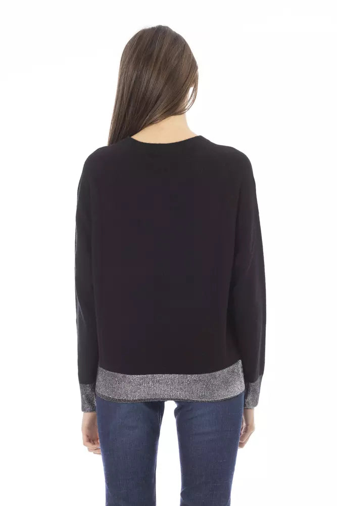 Baldinini Trend Chic Monogram Crew Neck Cashmere-Blend πουλόβερ