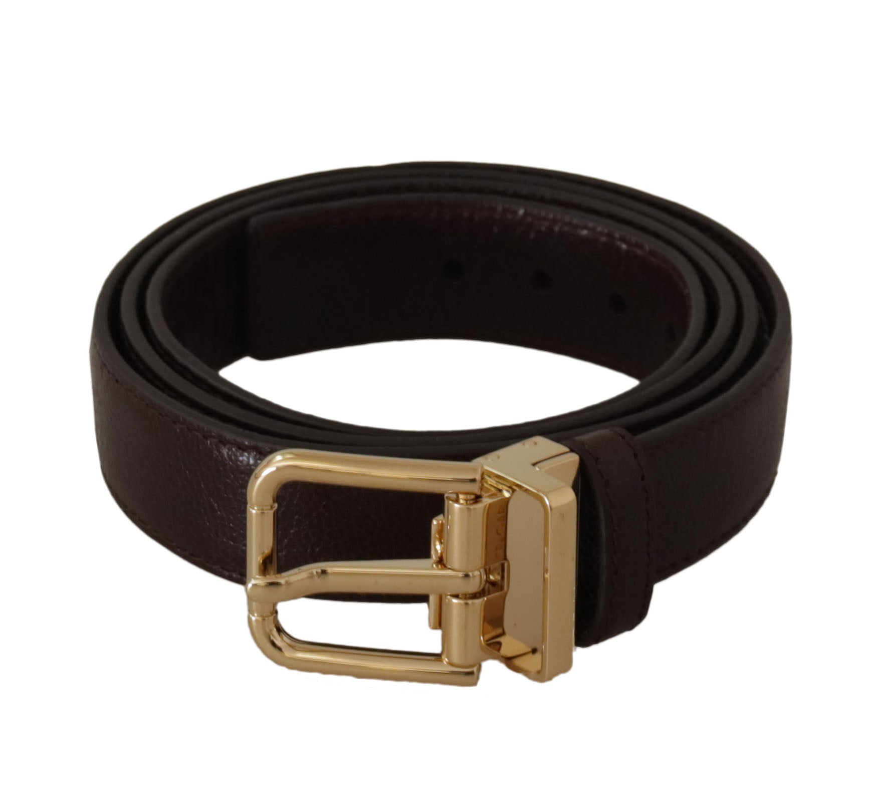 Dolce & Gabbana Elegant Leather Belt with Metal Buckle