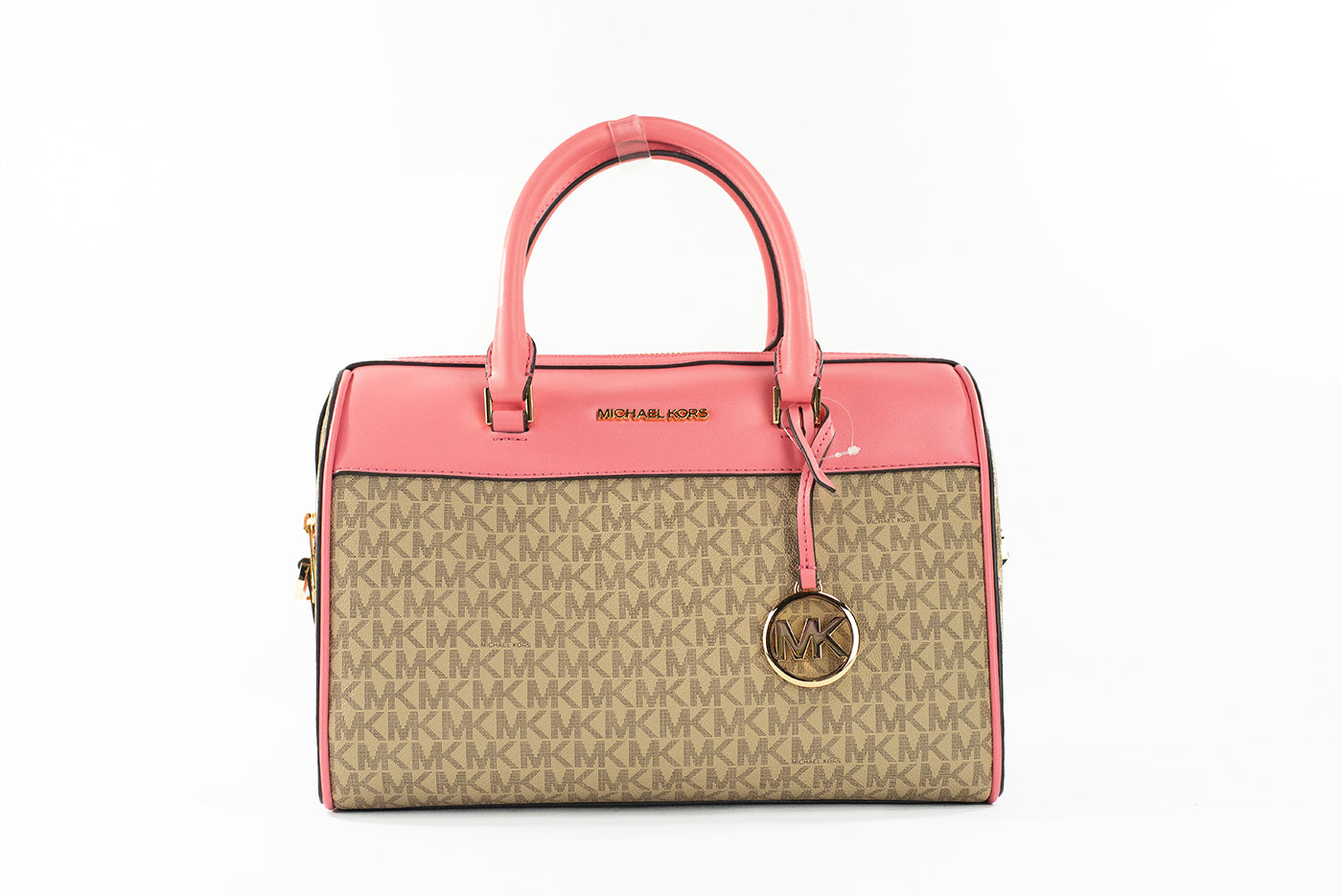 Michael Kors Travel Medium Tea Rose Signature PVC Duffle Crossbody Τσάντα Τσάντα