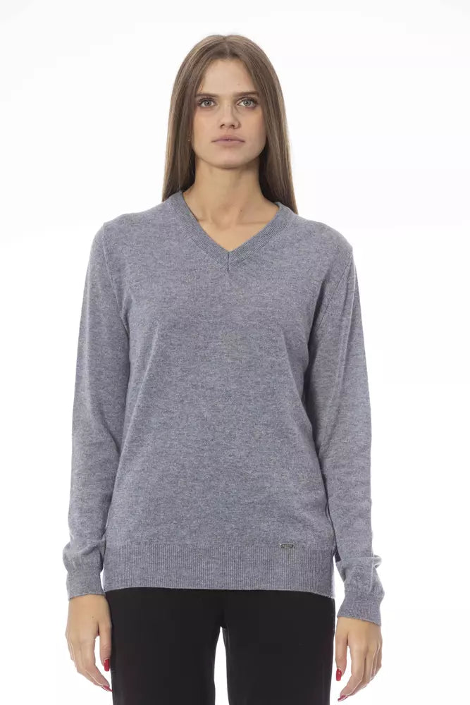 Πουλόβερ Baldinini Trend Chic V-Neck Cashmere Blend