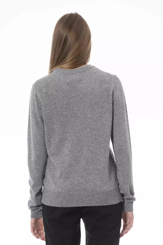 Baldinini Trend Gray Wool Women Sweater