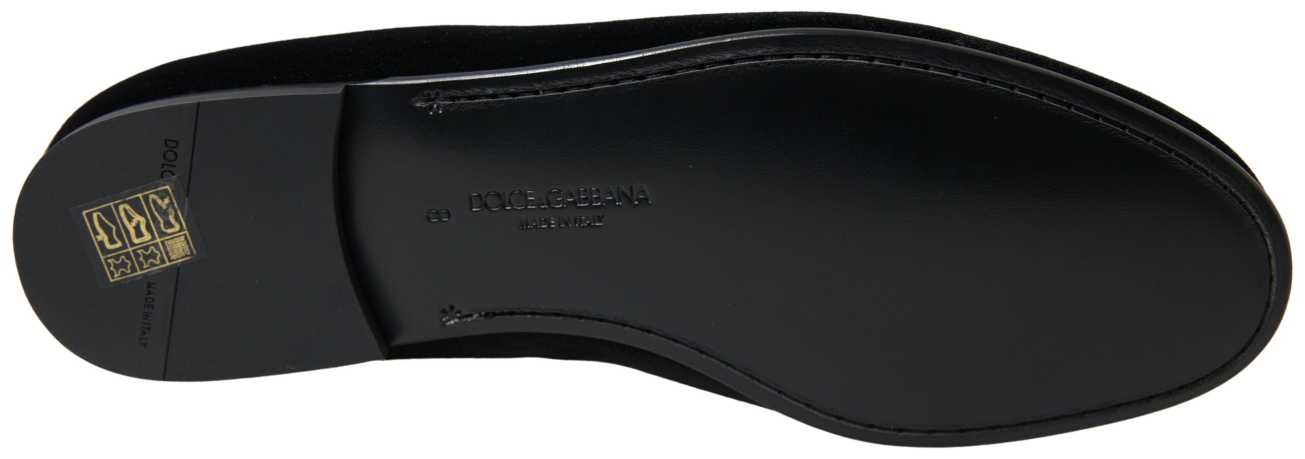 Dolce &amp; Gabbana Elegant Velvet Black Loafers για άνδρες