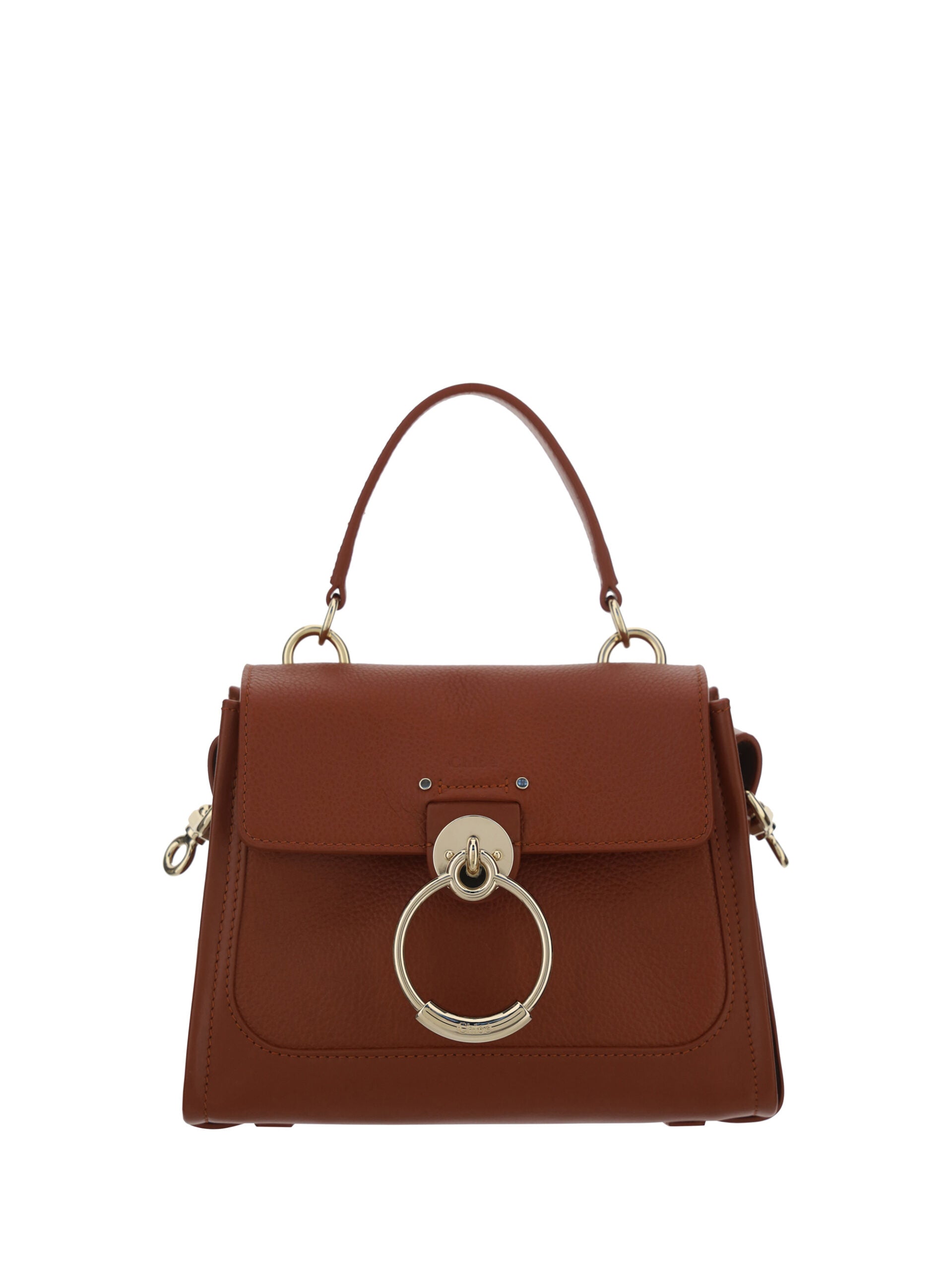 Τσάντα ώμου Chloé Elegant Sepia Brown από δέρμα μοσχαριού