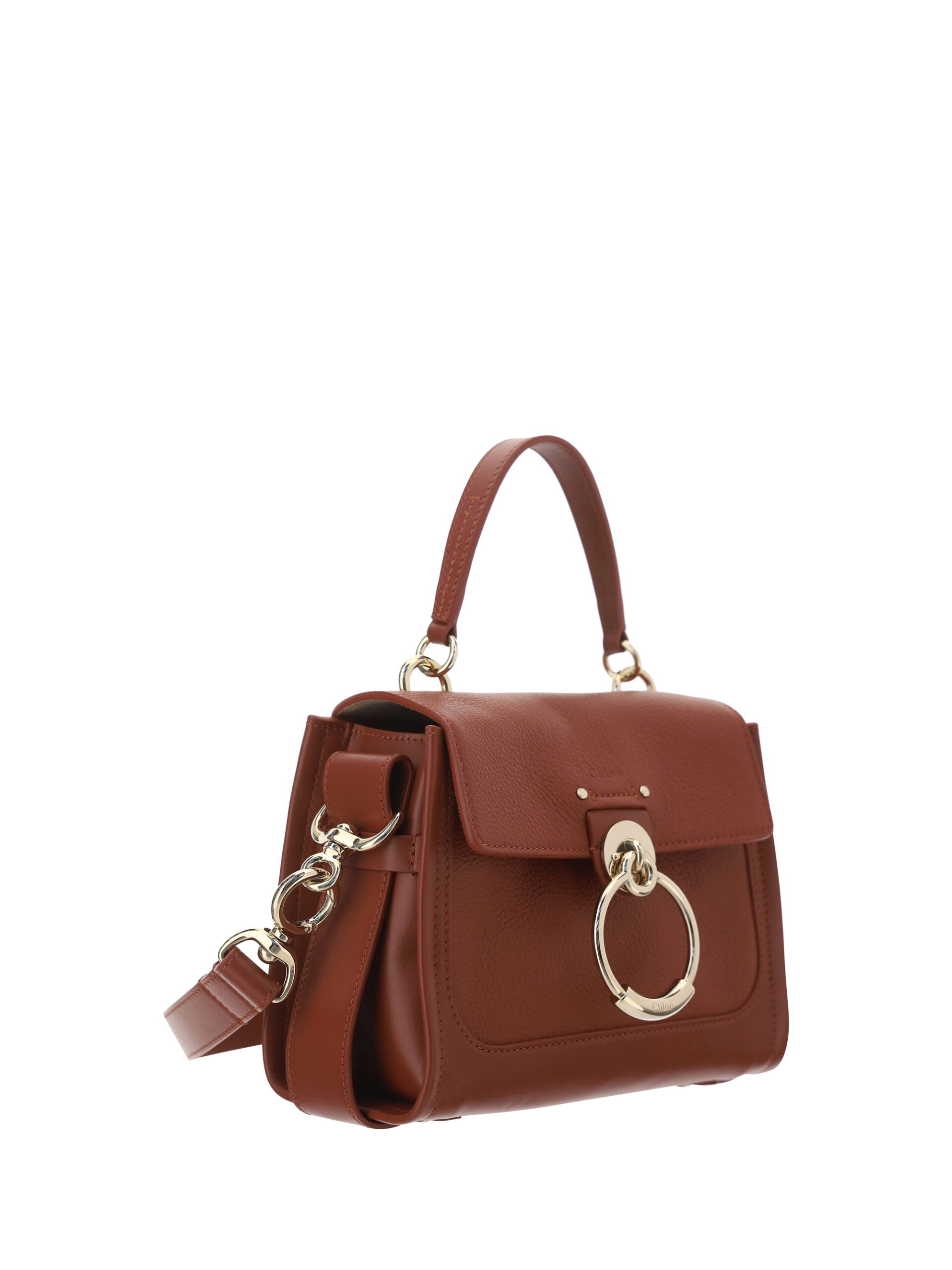 Τσάντα ώμου Chloé Elegant Sepia Brown από δέρμα μοσχαριού