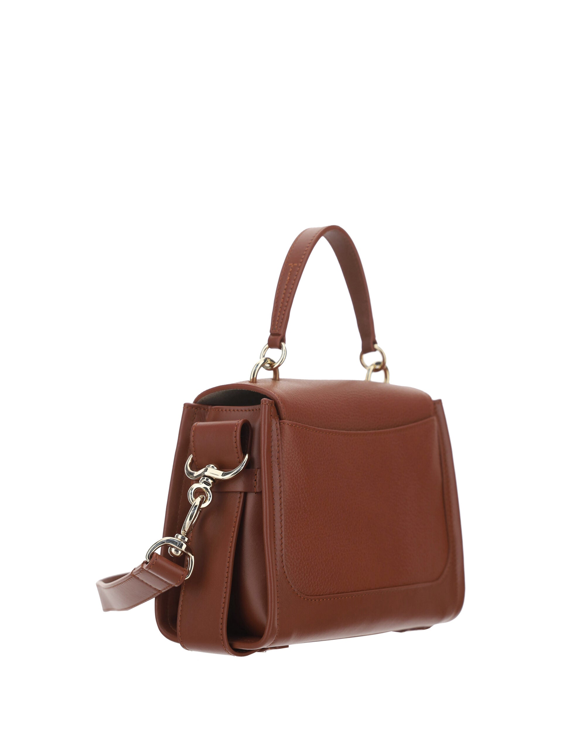 Chloé Elegant Sepia Brown Calfskin Shoulder Handbag