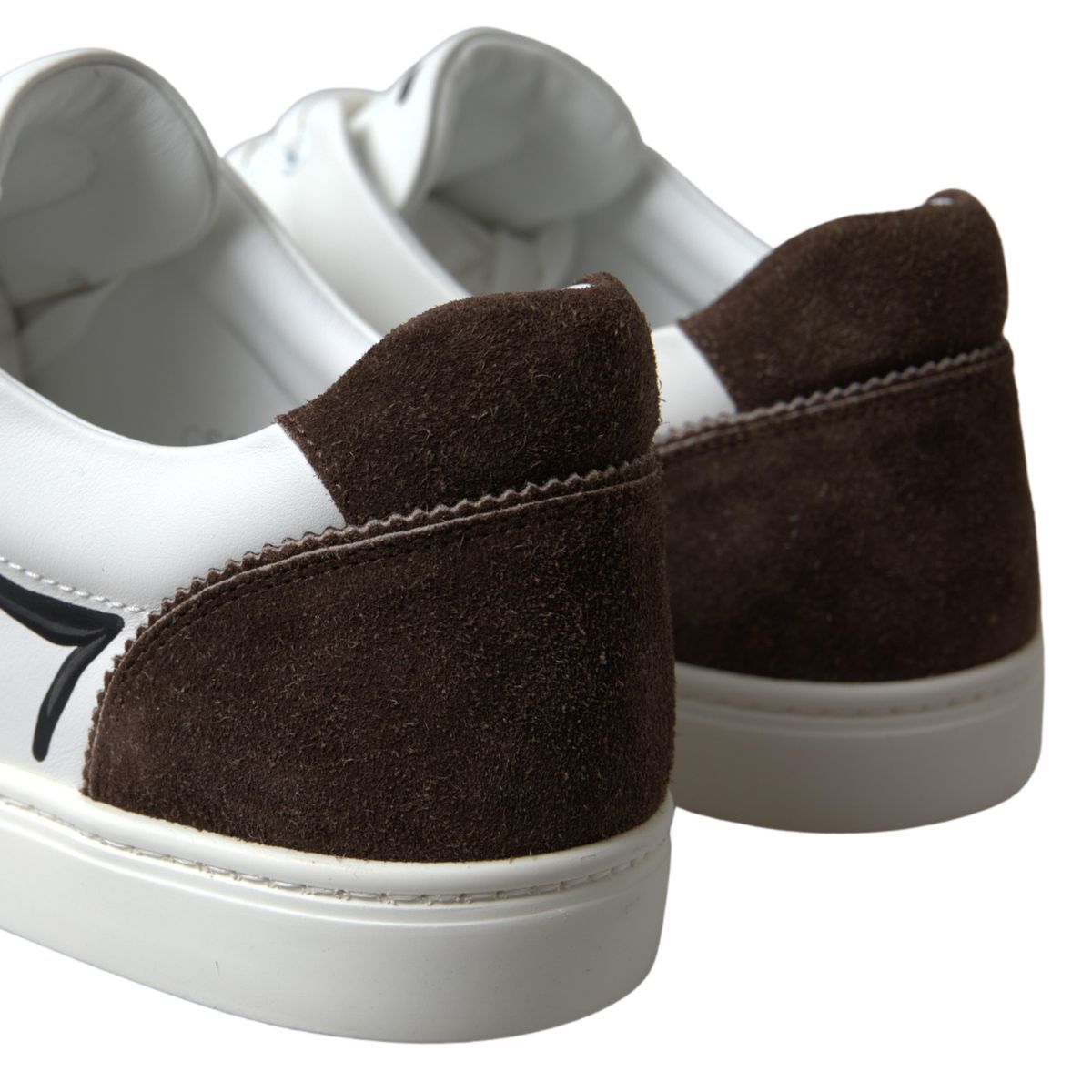 Dolce &amp; Gabbana Sleek White Leather Casual Sneakers