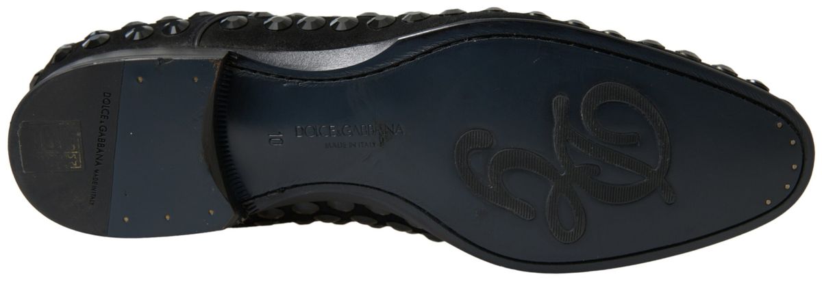 Επίσημα παπούτσια Dolce &amp; Gabbana Sleek Black Suede Derby