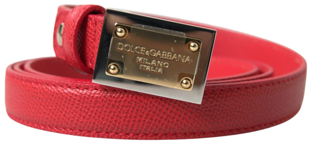 Κομψή κόκκινη δερμάτινη ντιζάιν ζώνη Dolce &amp; Gabbana