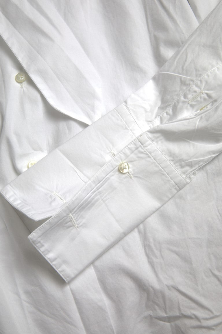 Dolce & Gabbana Elegant White Cotton Long Sleeve Shirt