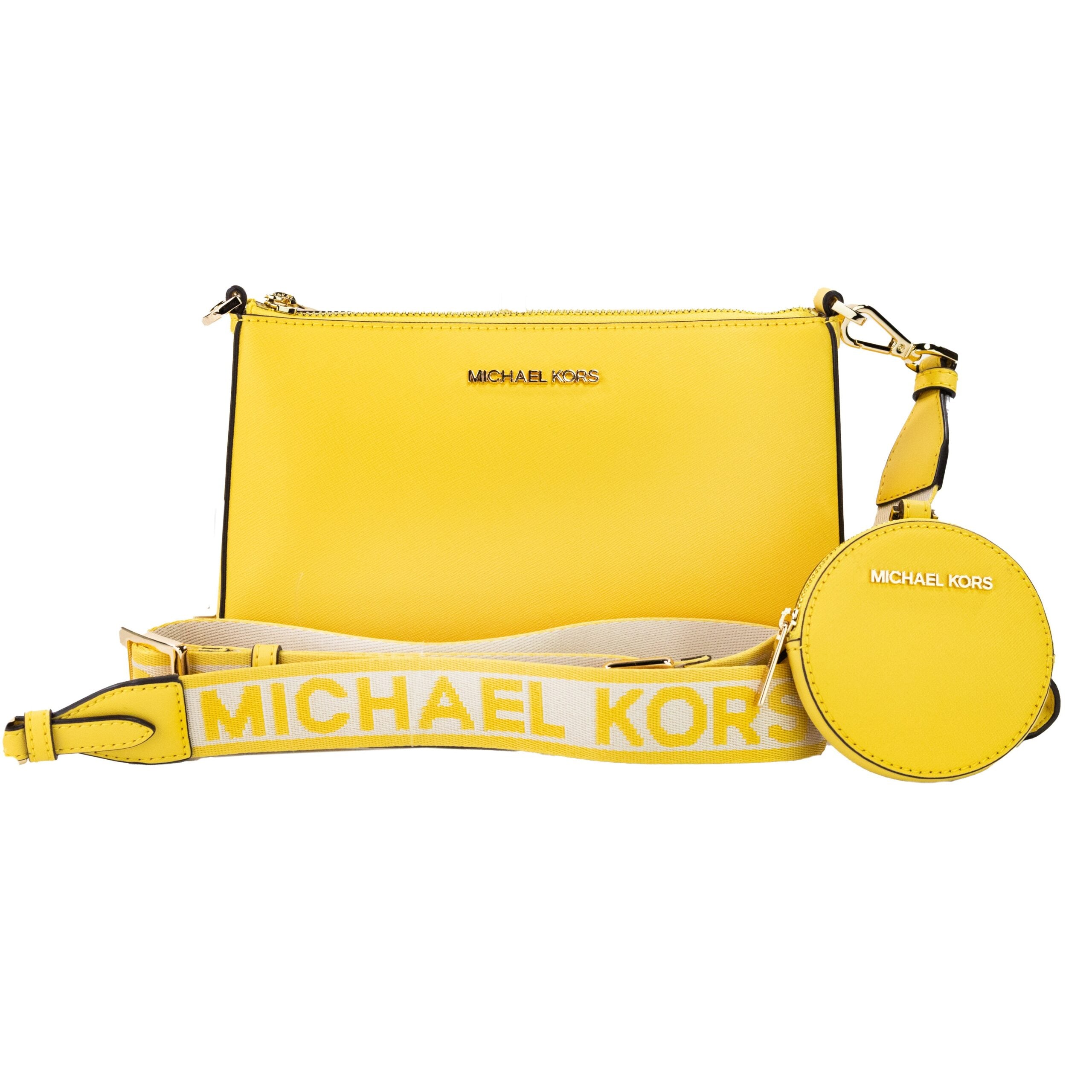 Michael Kors Jet Set Daffodil Vegan Crossbody Tech Attachment Bag Τσάντα