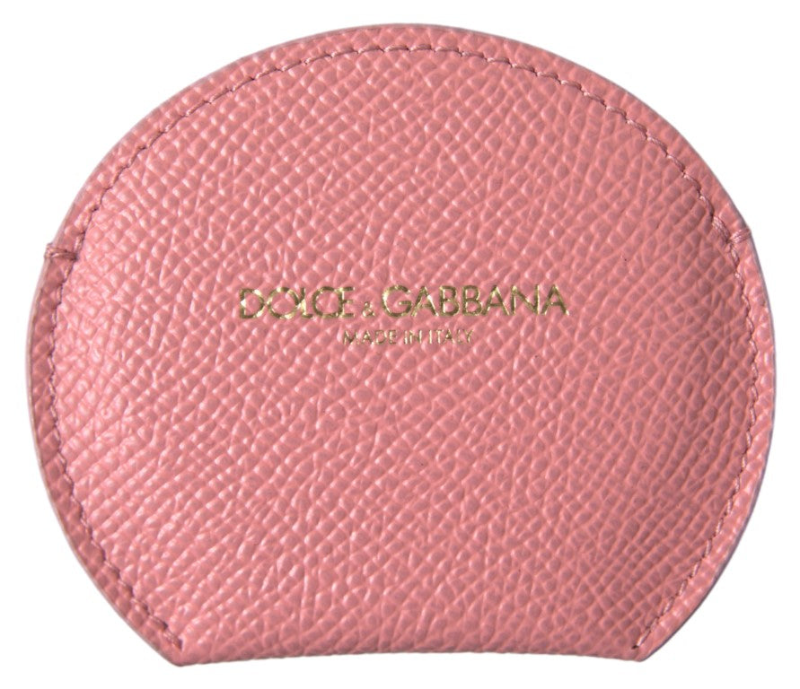 Dolce &amp; Gabbana Chic Pink Δερμάτινη θήκη για καθρέφτη χειρός