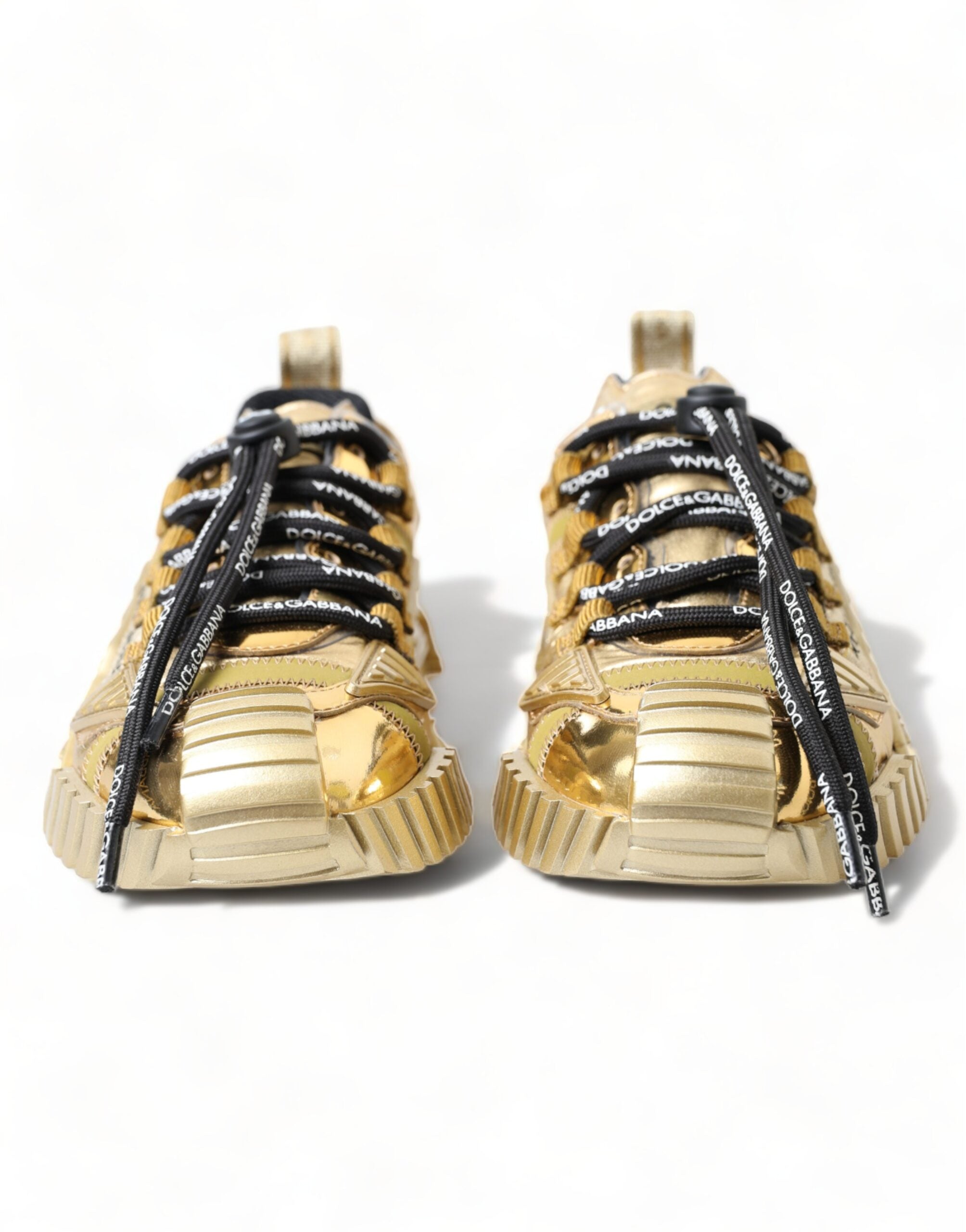 Dolce &amp; Gabbana Gleaming Gold-Toned Luxury Sneakers