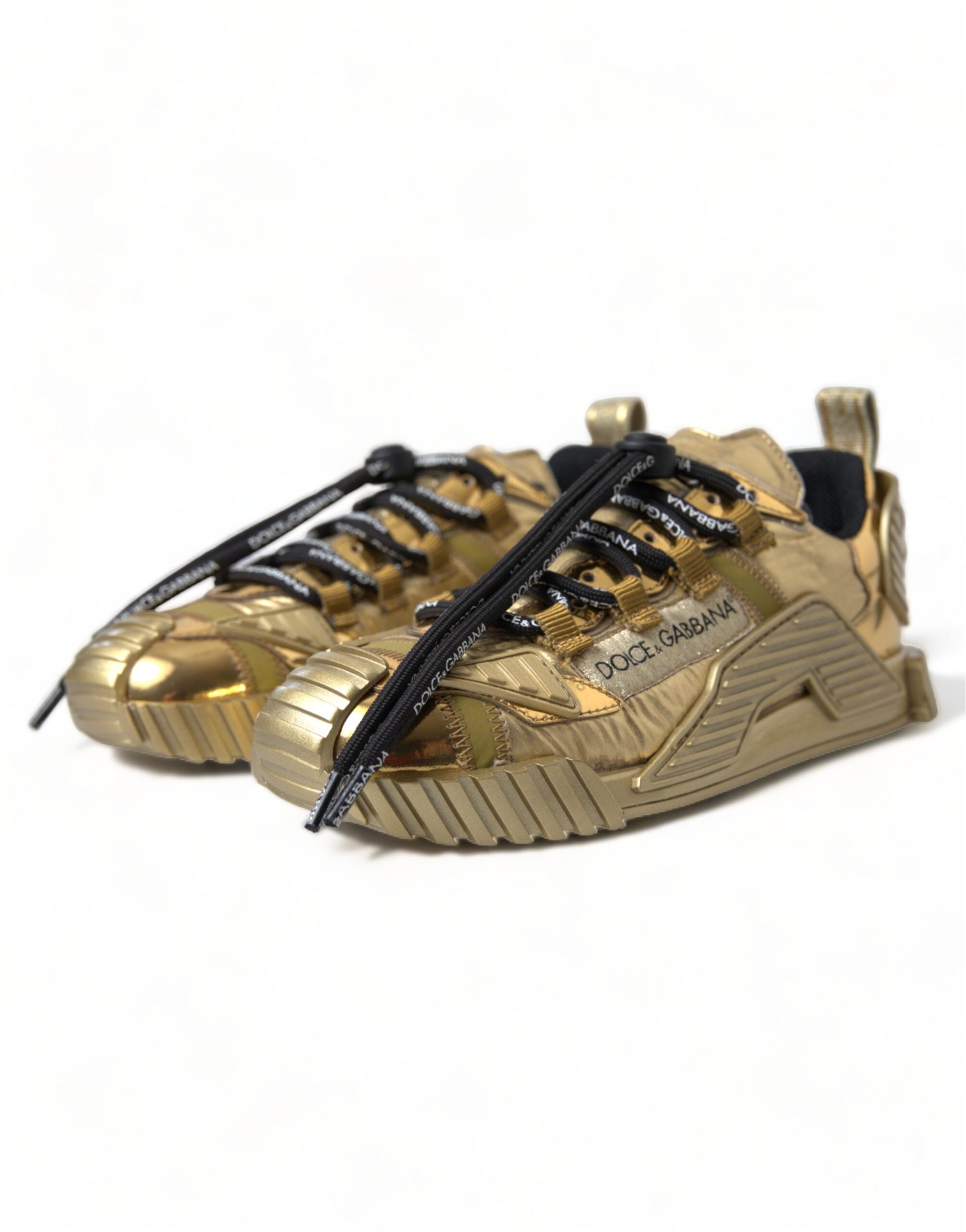 Dolce &amp; Gabbana Gleaming Gold-Toned Luxury Sneakers