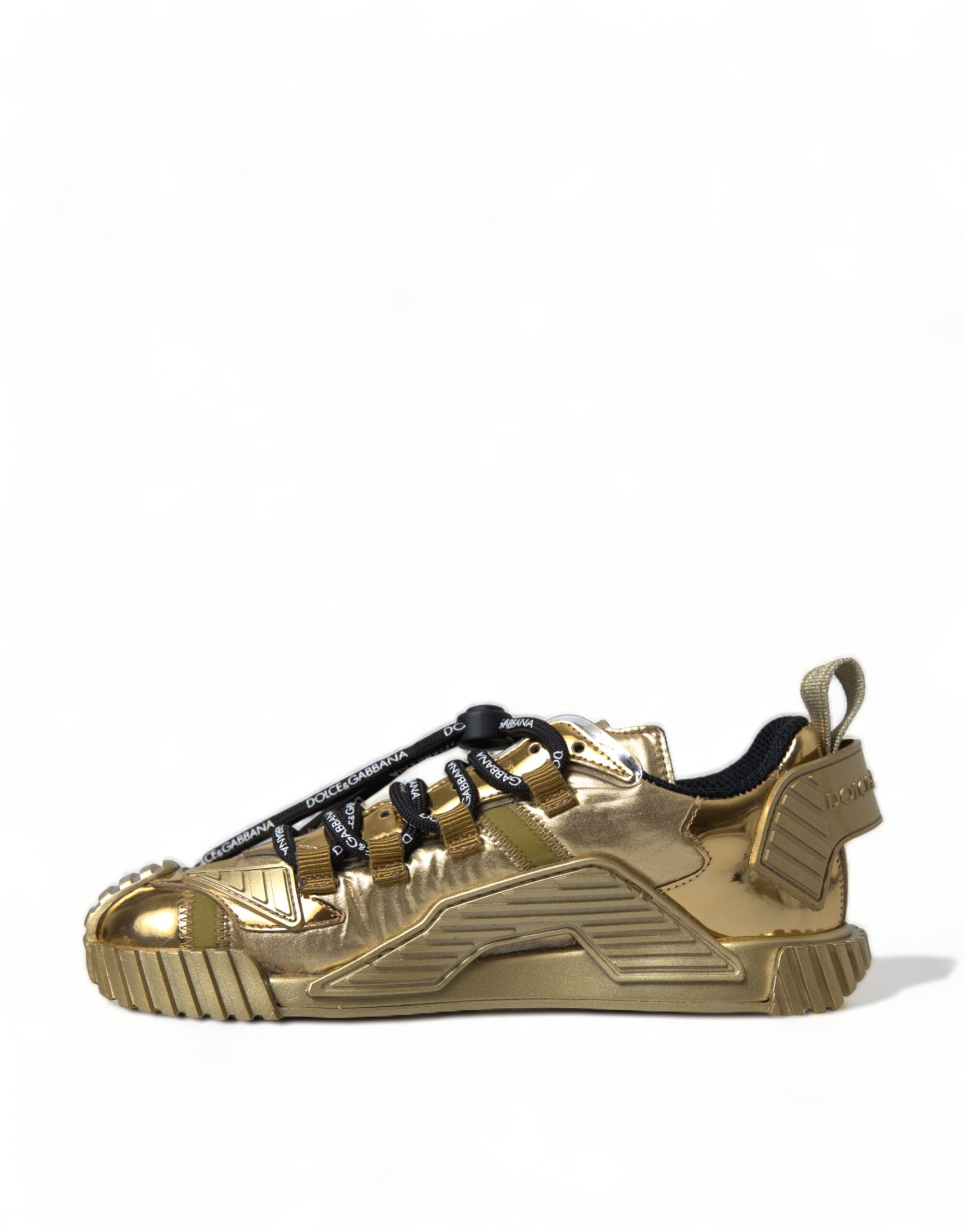 Dolce &amp; Gabbana Gleaming Gold-Toned Luxury Sneakers