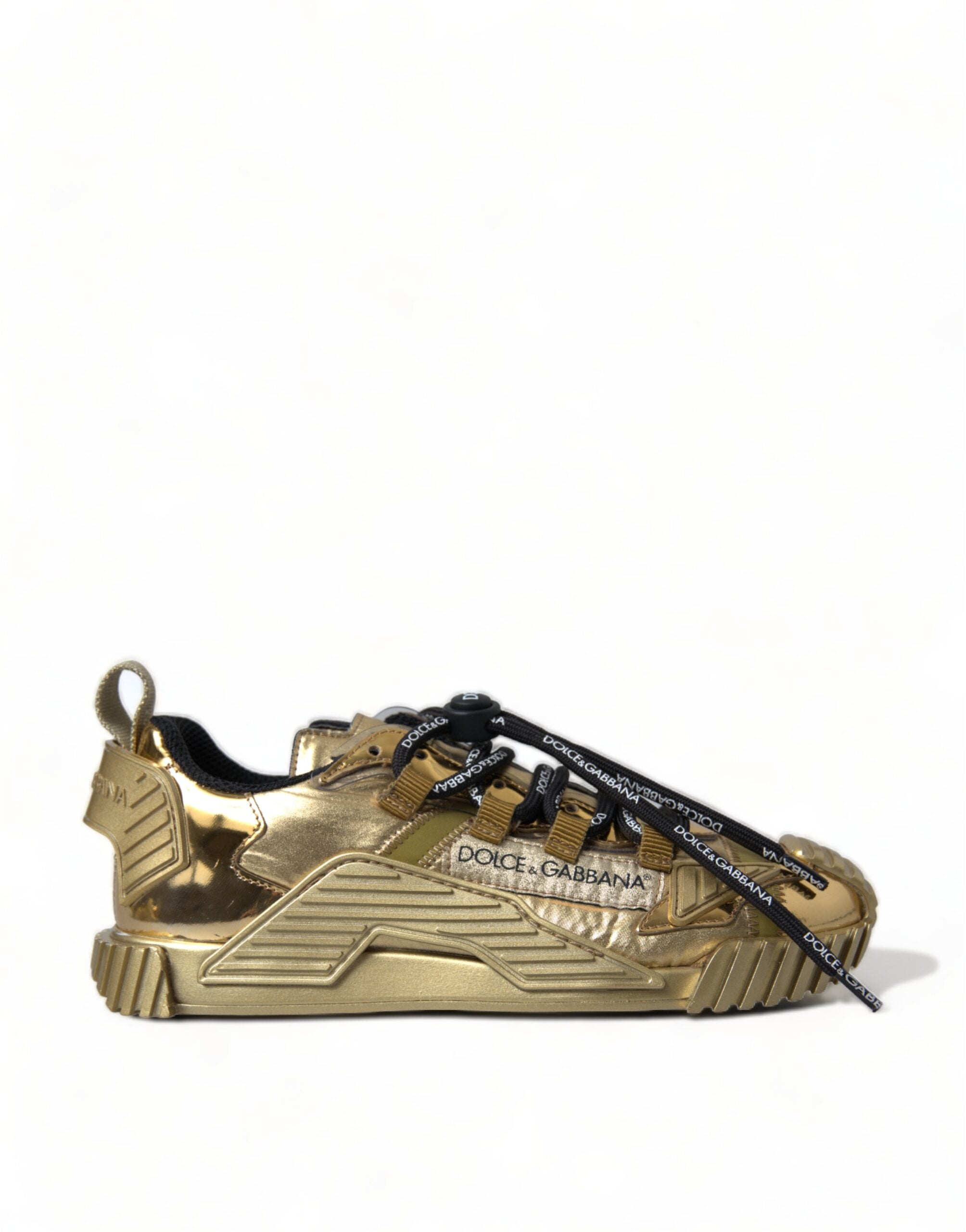 Dolce &amp; Gabbana Gleaming Gold-Toned Luxury Sneakers