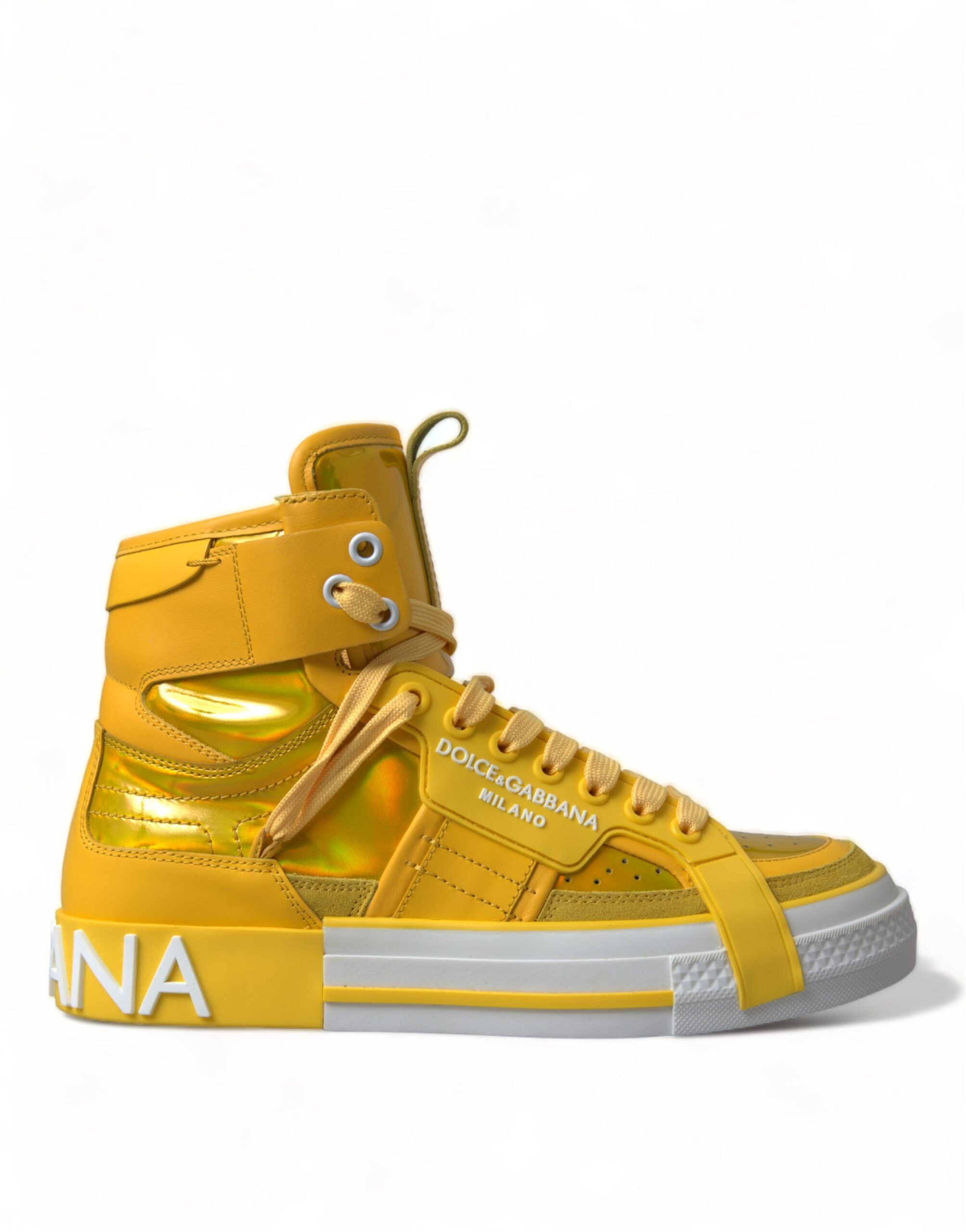 Dolce &amp; Gabbana Chic High-Top Color-Block Sneakers