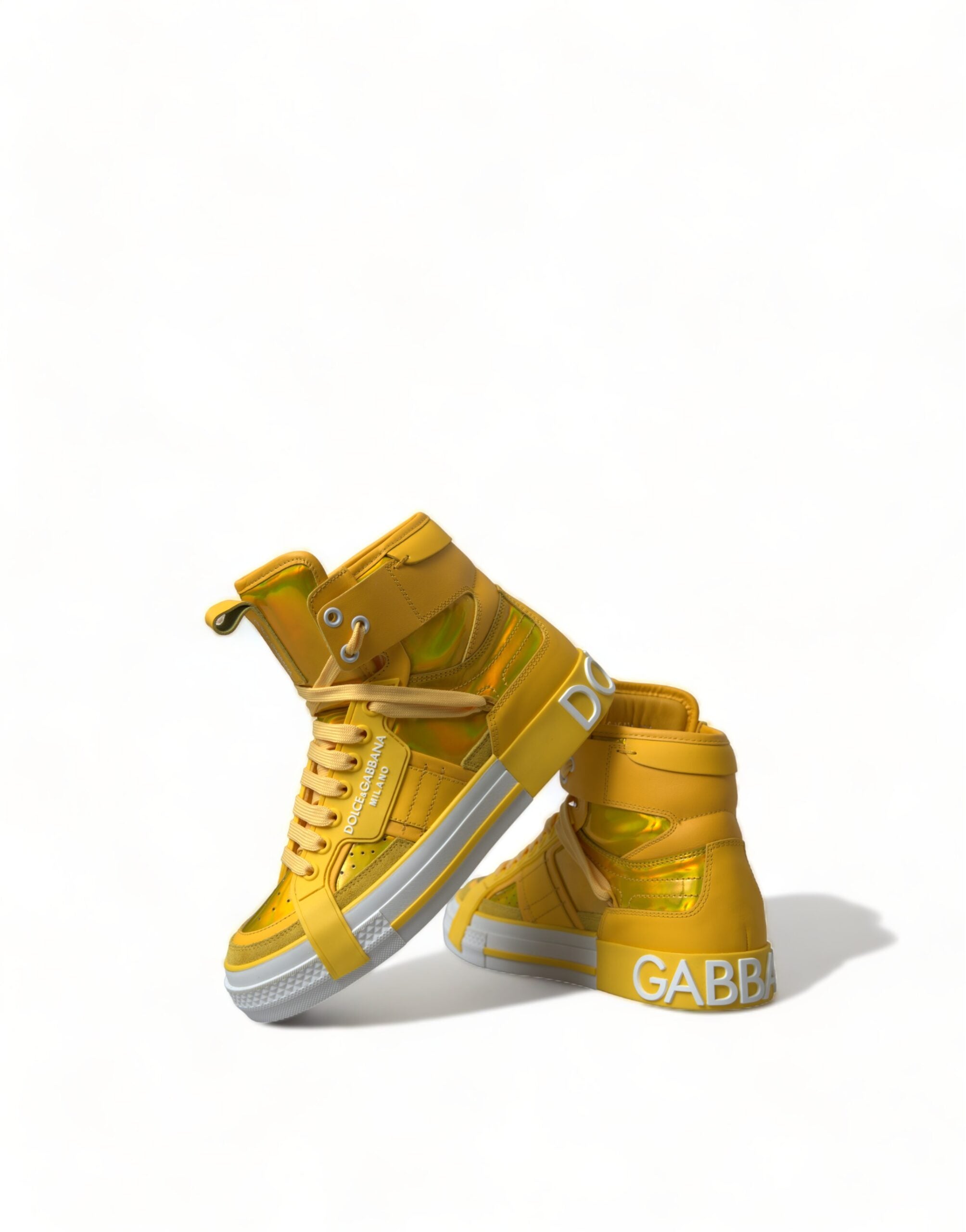 Dolce &amp; Gabbana Chic High-Top Color-Block Sneakers