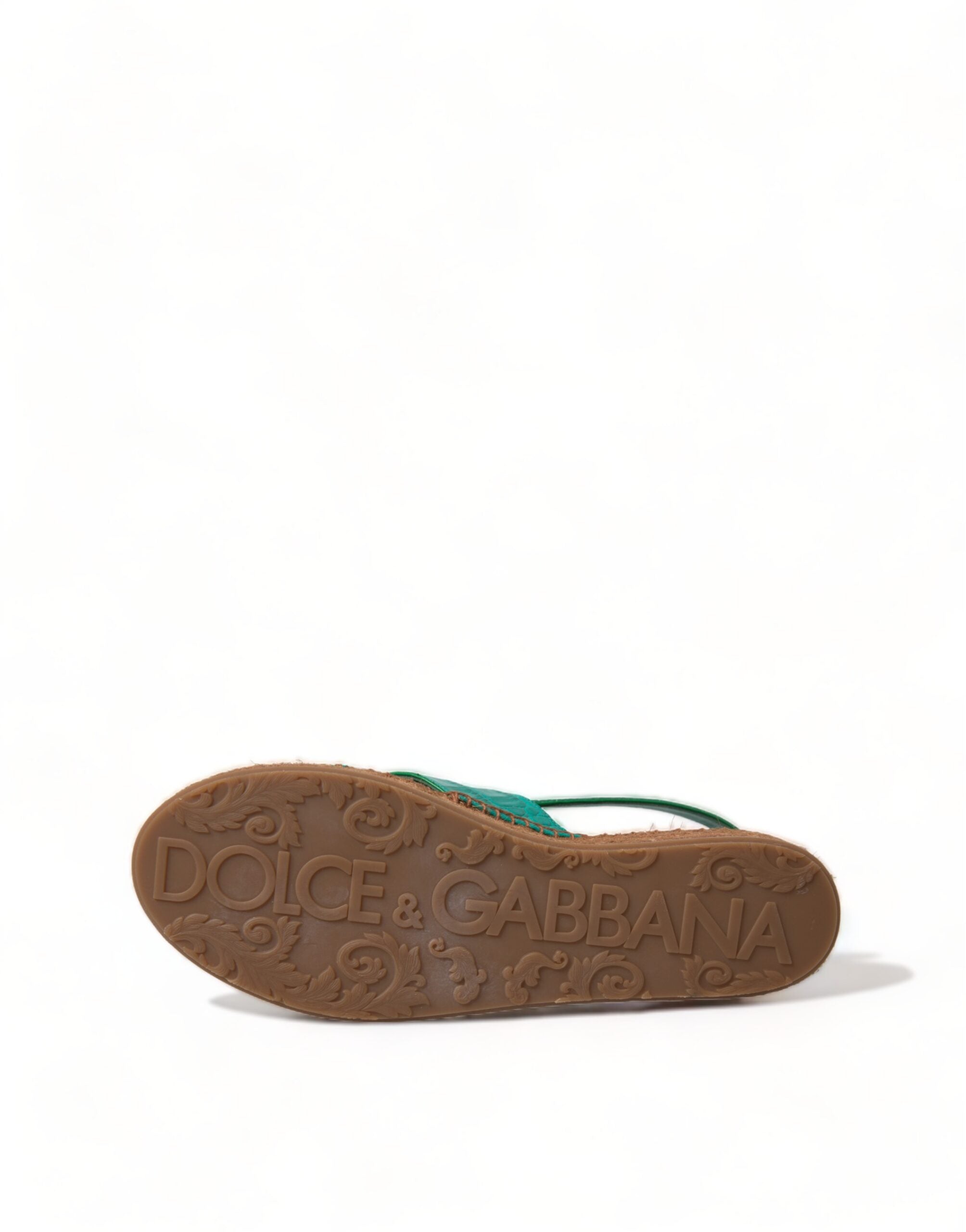 Κομψά πέδιλα πλατφόρμας Dolce &amp; Gabbana με πράσινο Espadrille