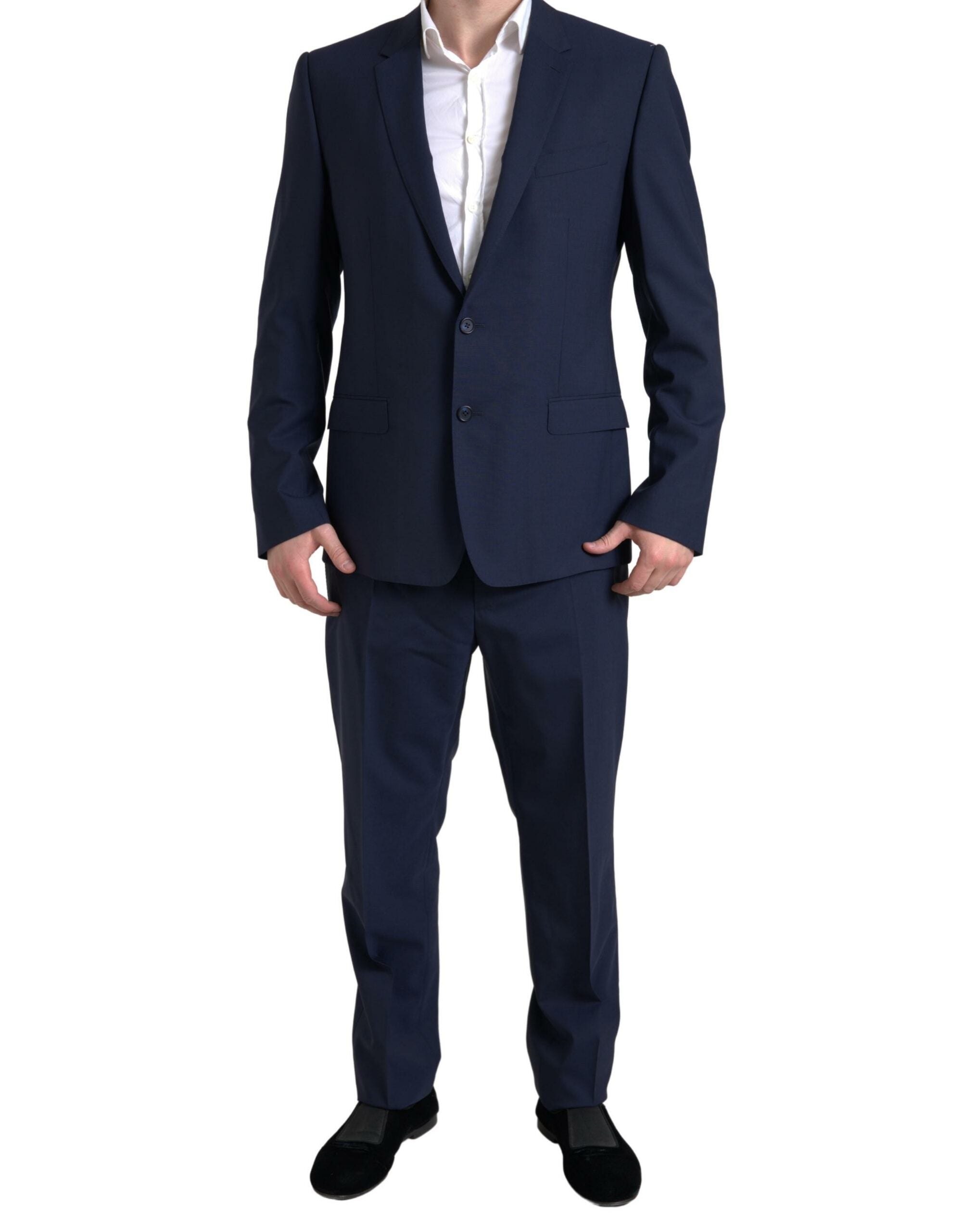 Κομψή φόρμα δύο τεμαχίων Dolce &amp; Gabbana Blue Martini Slim Fit