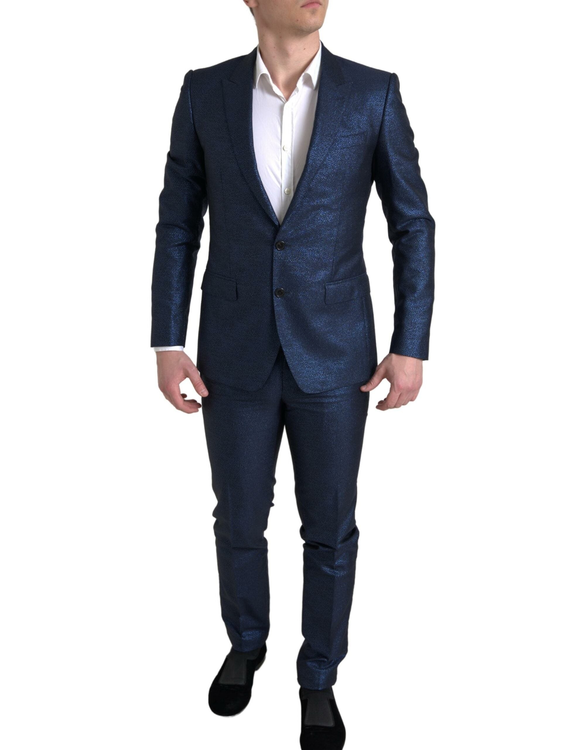 Κοστούμι Dolce &amp; Gabbana Metallic Blue Martini Slim Fit