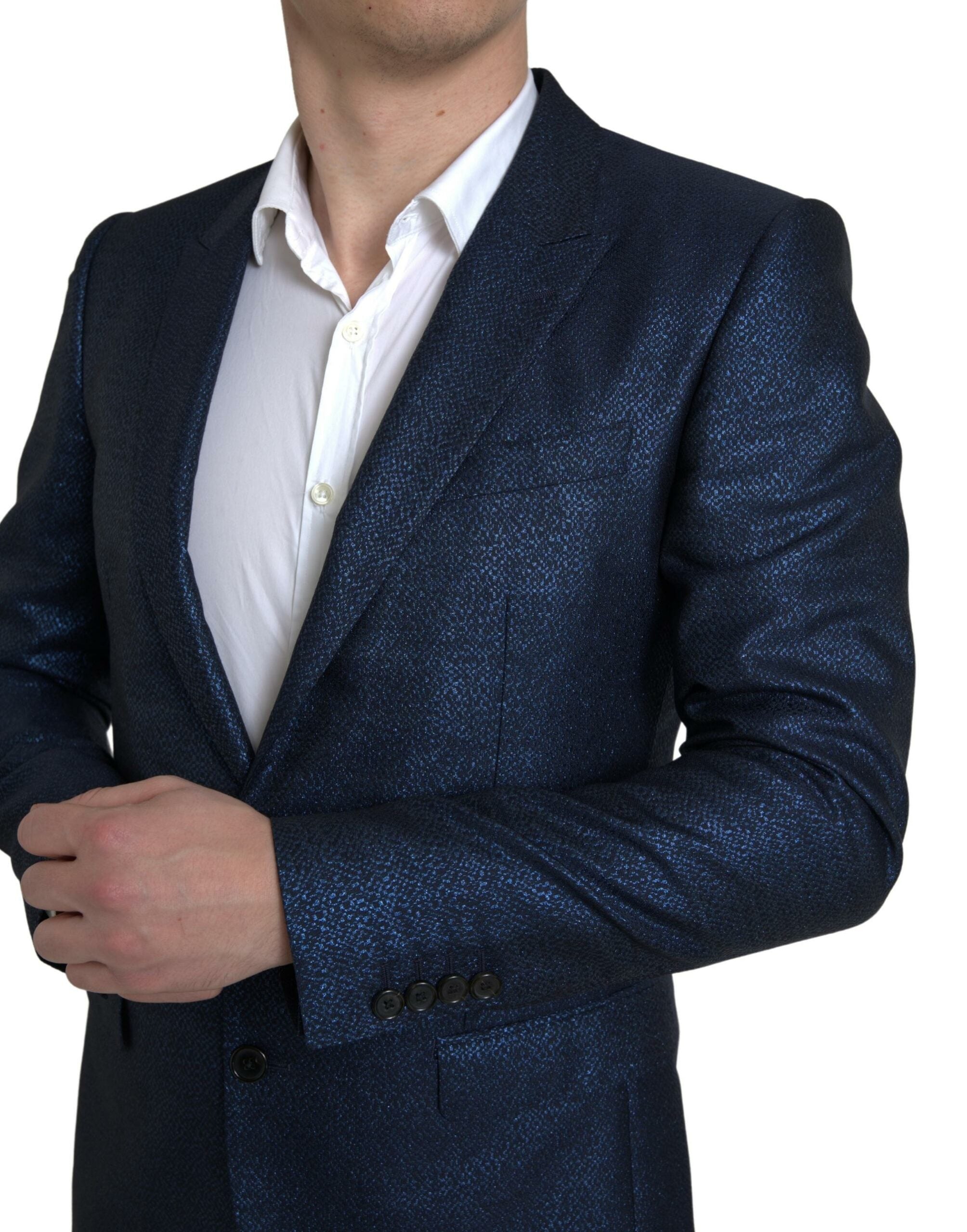 Κοστούμι Dolce &amp; Gabbana Metallic Blue Martini Slim Fit