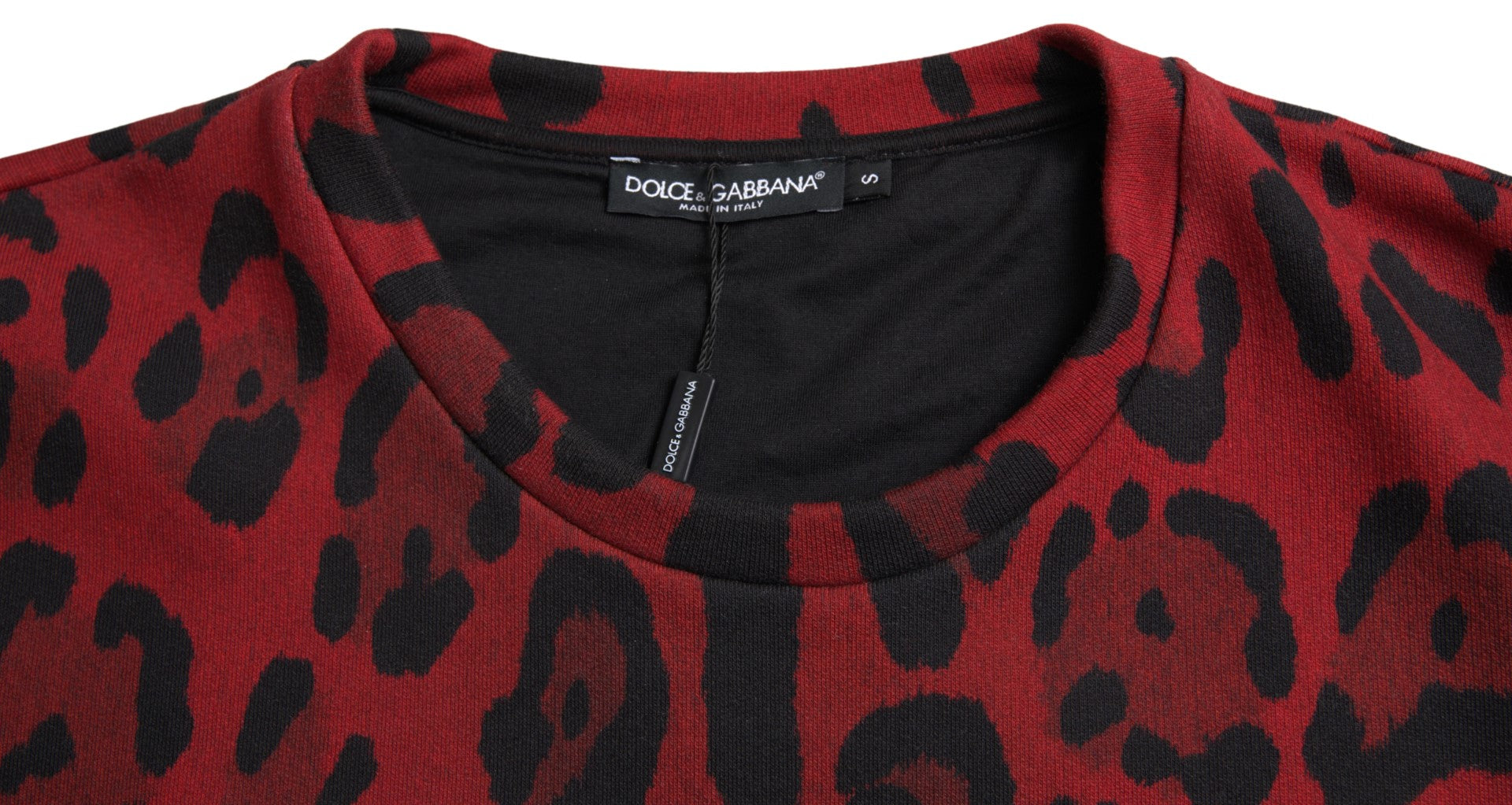 Dolce &amp; Gabbana Red Leopard Print Top Cotton Tank Top