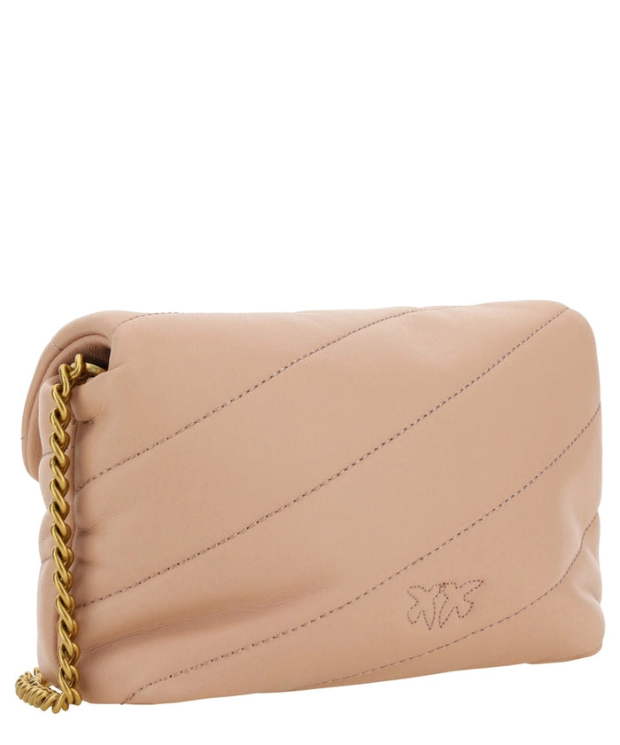 PINKO Chic Blush Καπιτονέ Crossbody Love Puff Bag