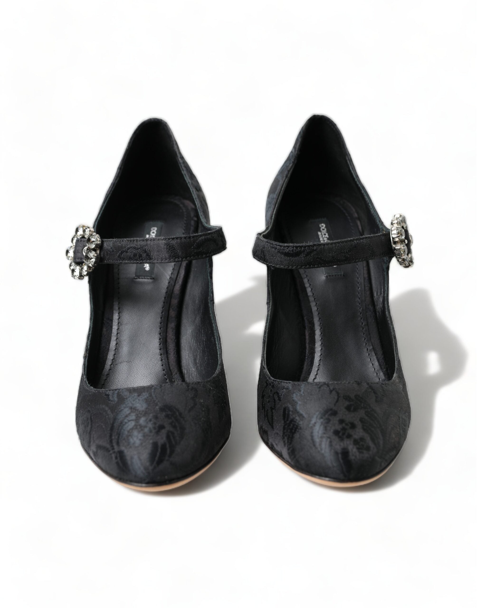 Dolce &amp; Gabbana Chic Black Brocade Pumps Mary Janes