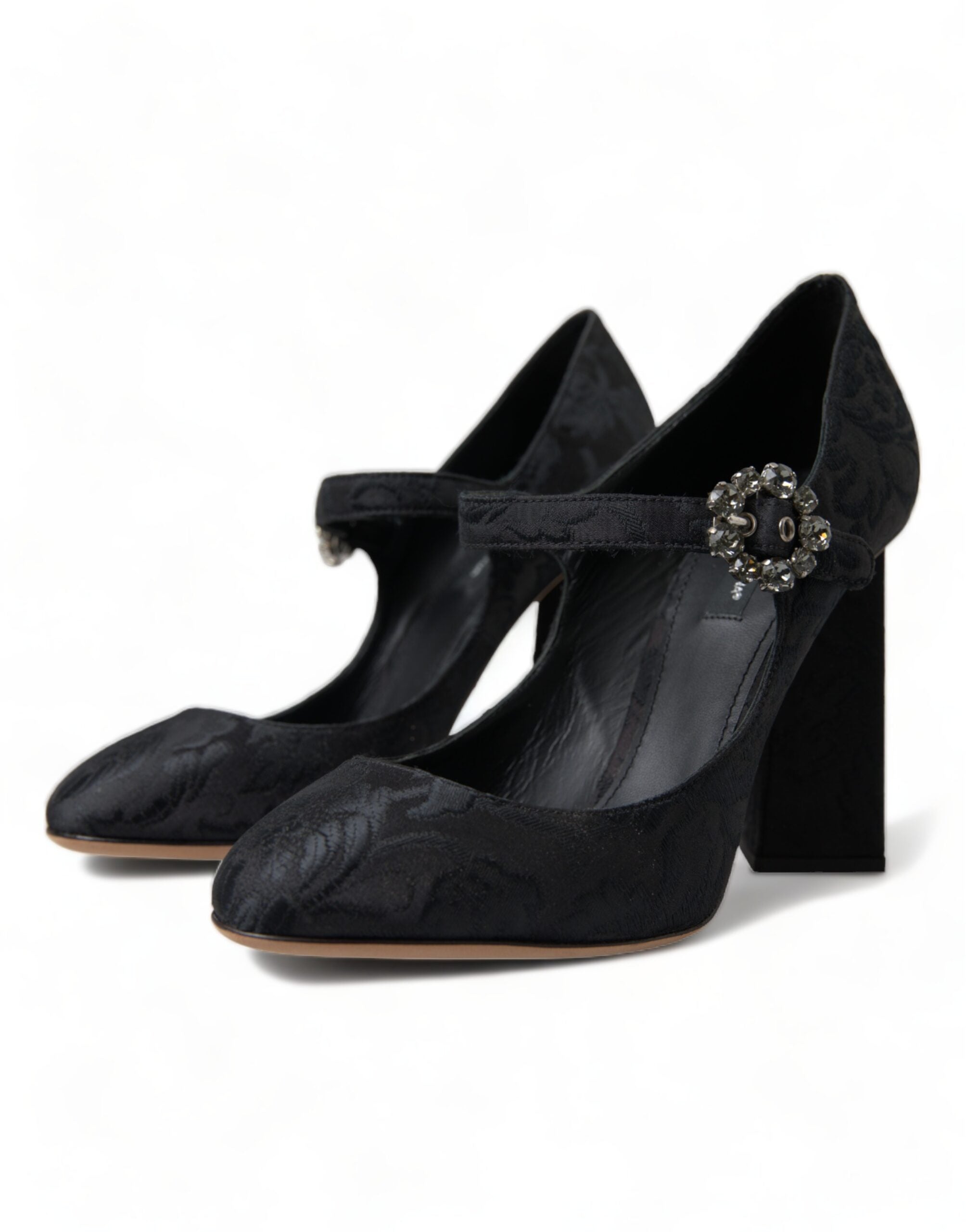 Dolce &amp; Gabbana Chic Black Brocade Pumps Mary Janes