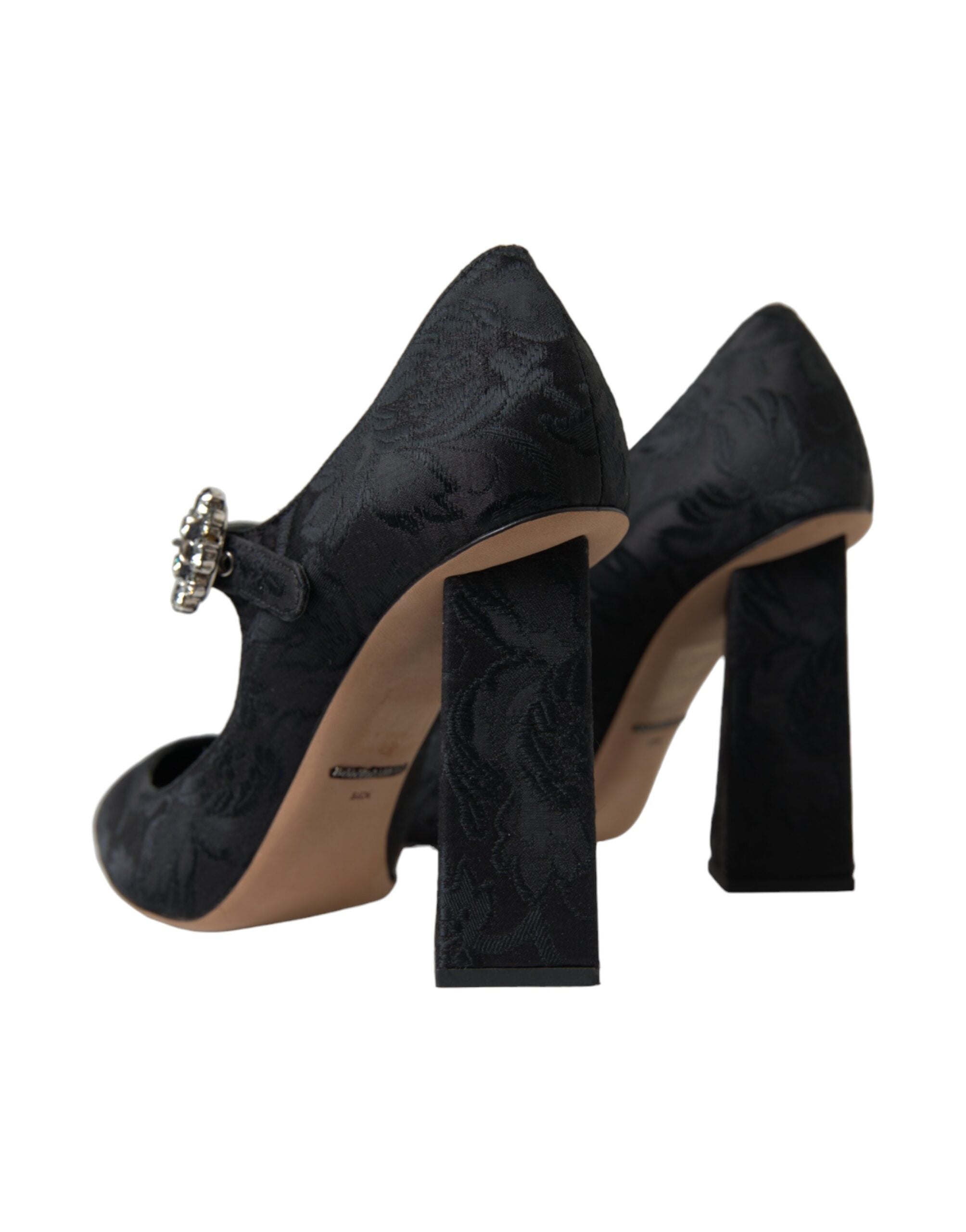 Dolce &amp; Gabbana Chic Black Brocade Pumps Mary Janes