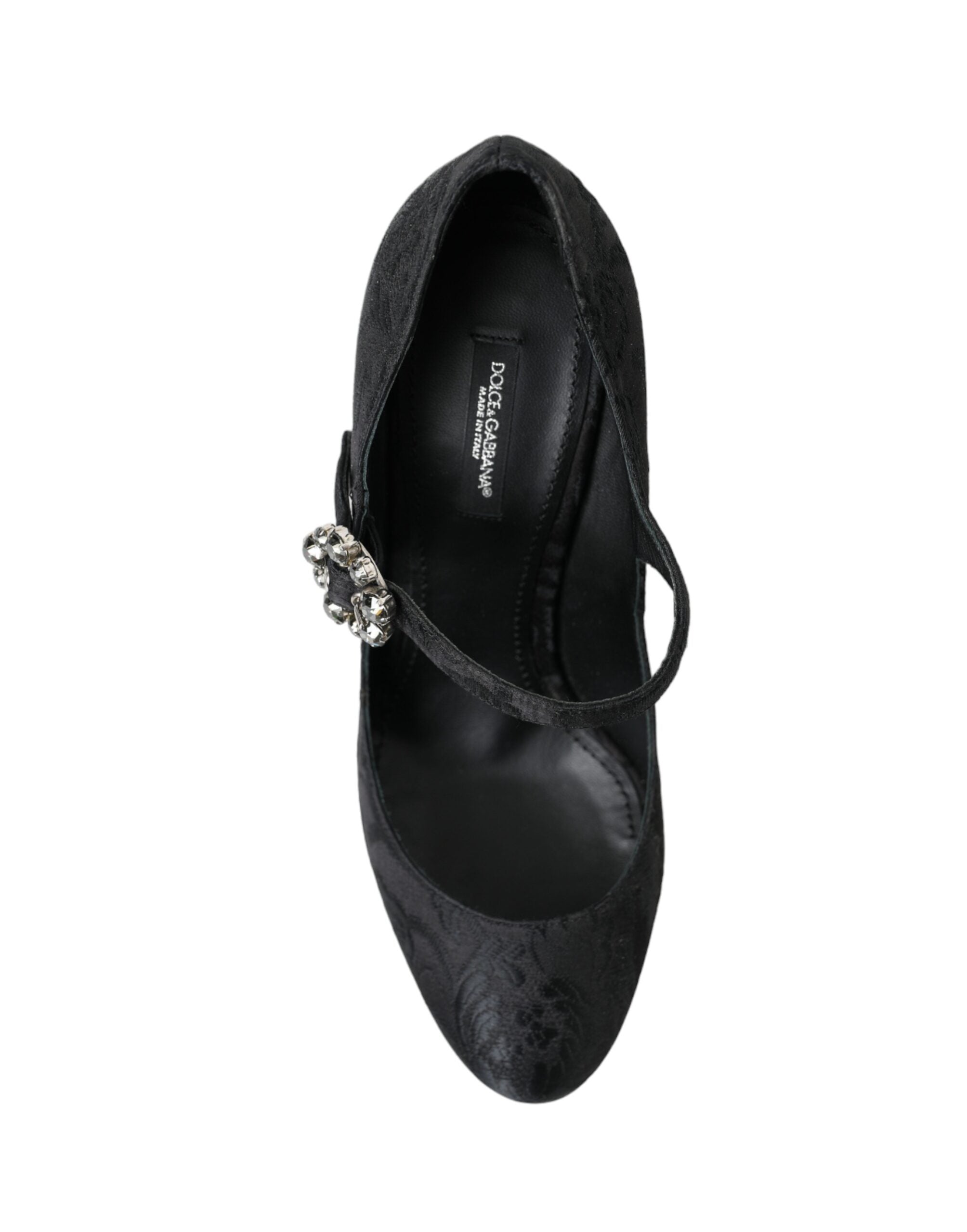 Dolce &amp; Gabbana Chic Black Brocade Pumps Mary Janes