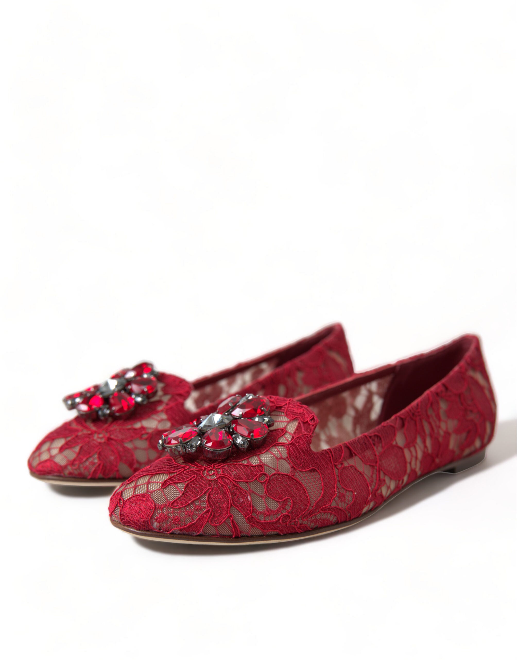 Dolce &amp; Gabbana Κομψά φλοράλ δαντέλα Vally Flats