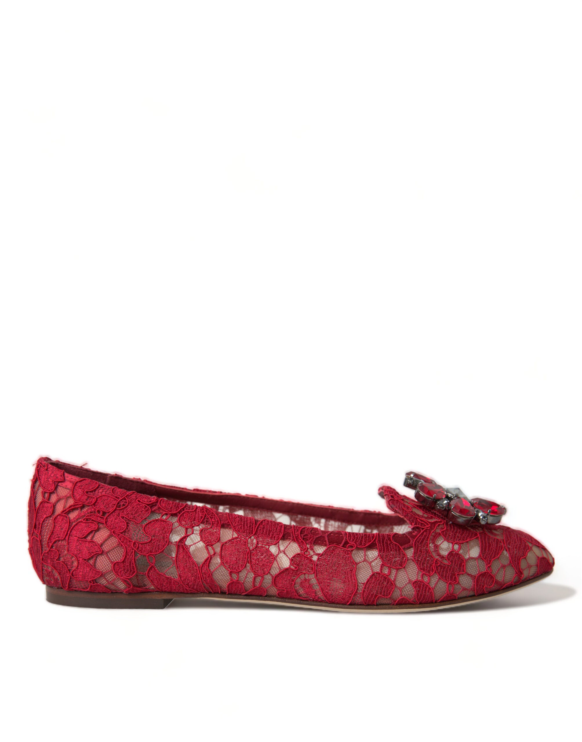 Dolce &amp; Gabbana Κομψά φλοράλ δαντέλα Vally Flats