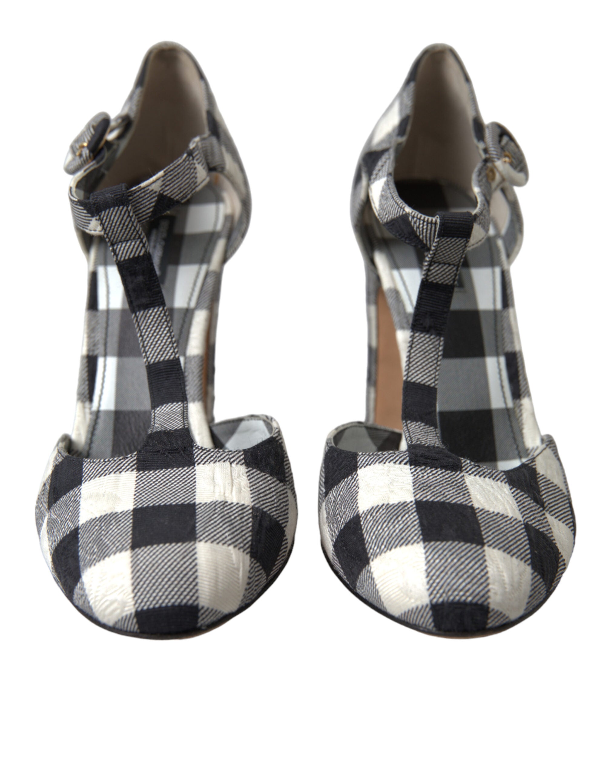 Dolce &amp; Gabbana Chic Gingham T-Strap Pumps: Διαχρονικές γόβες Mary Jane