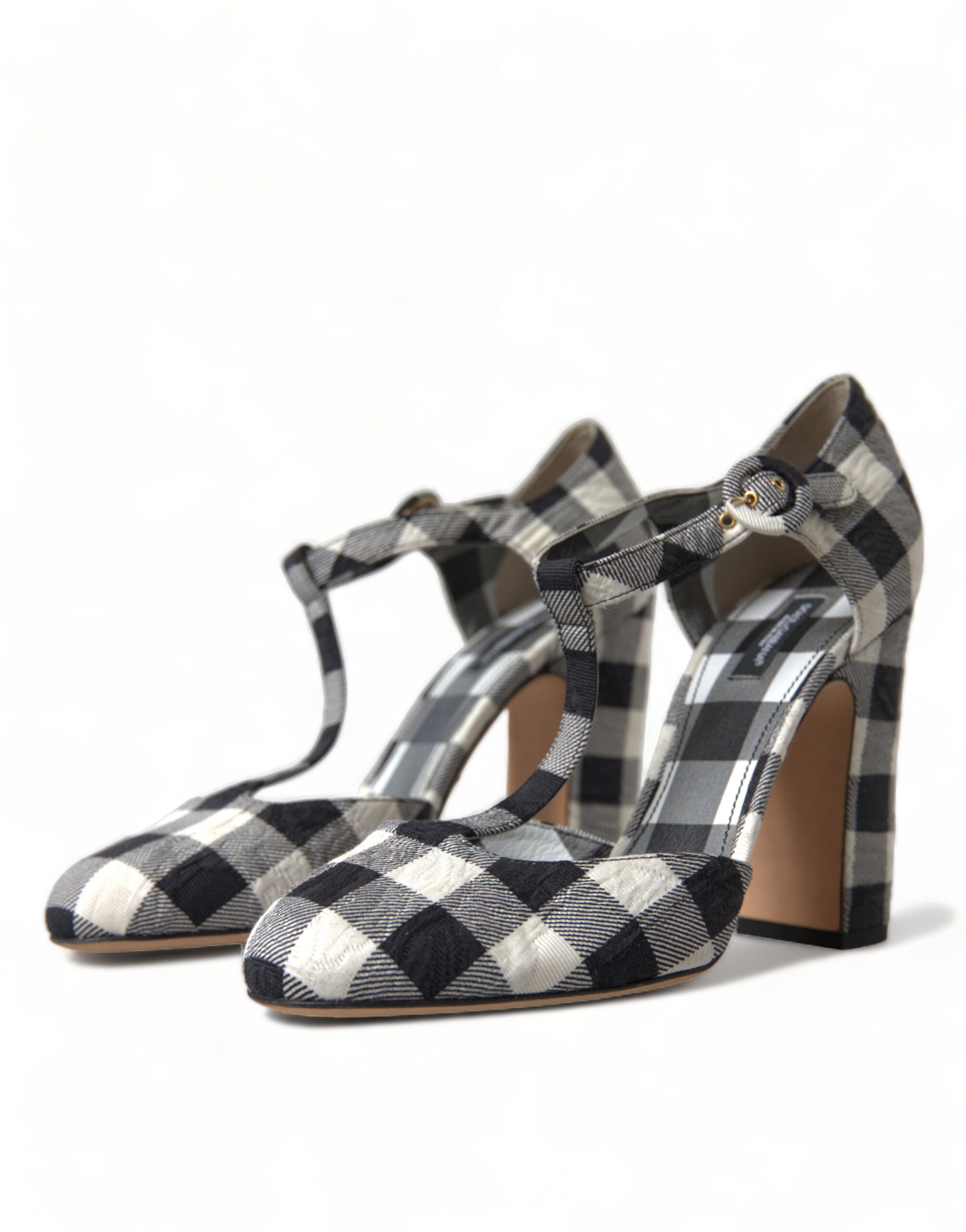 Dolce &amp; Gabbana Chic Gingham T-Strap Pumps: Διαχρονικές γόβες Mary Jane