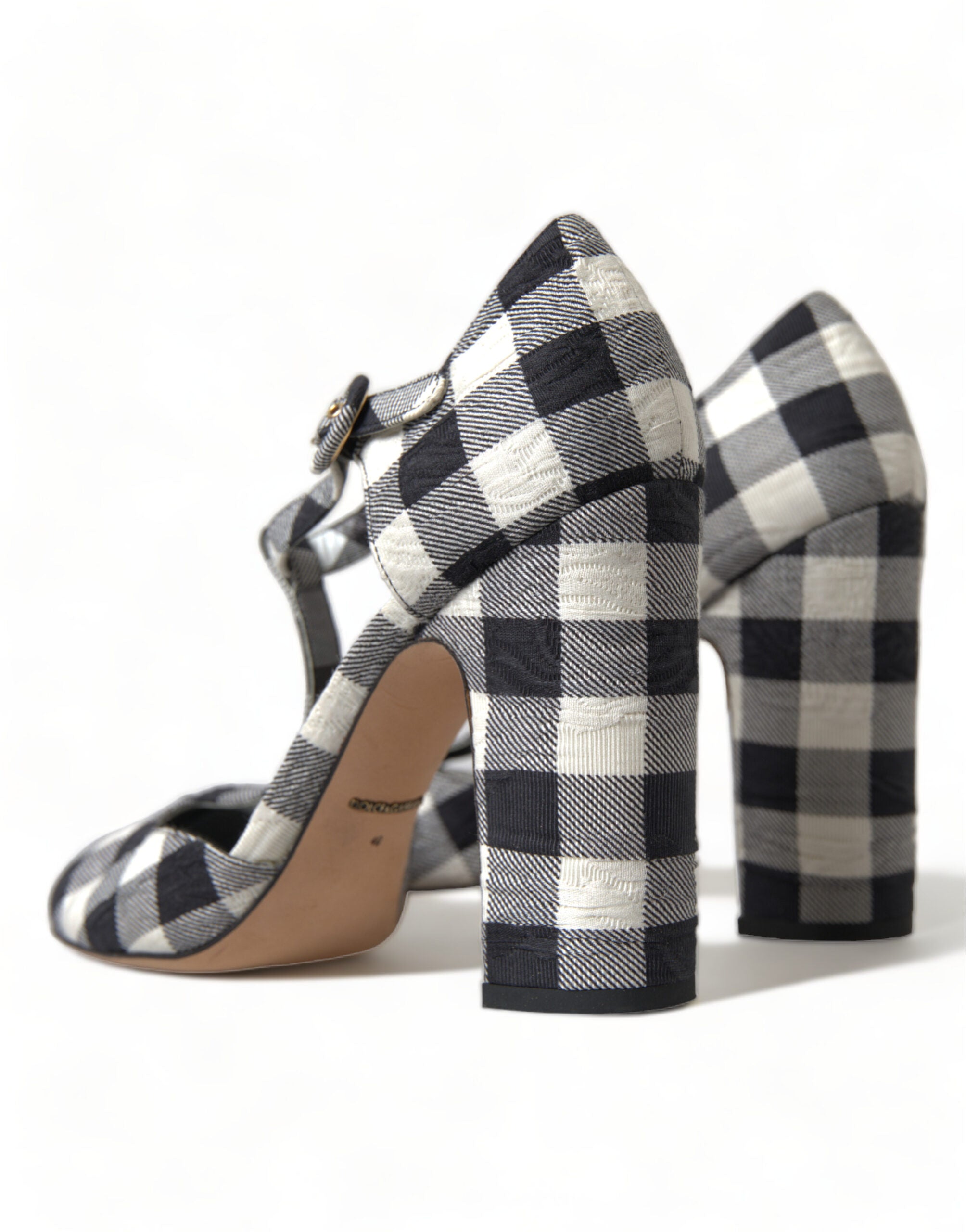 Dolce &amp; Gabbana Chic Gingham T-Strap Pumps: Διαχρονικές γόβες Mary Jane