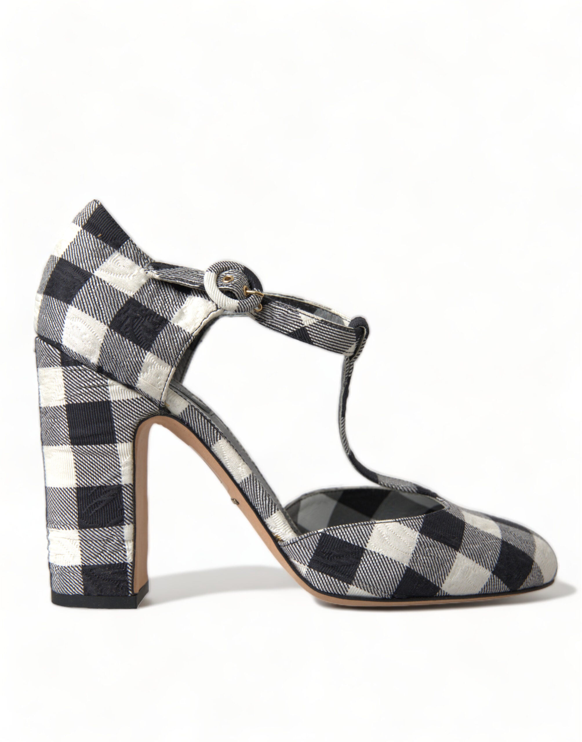 Dolce &amp; Gabbana Chic Gingham T-Strap Pumps: Διαχρονικές γόβες Mary Jane