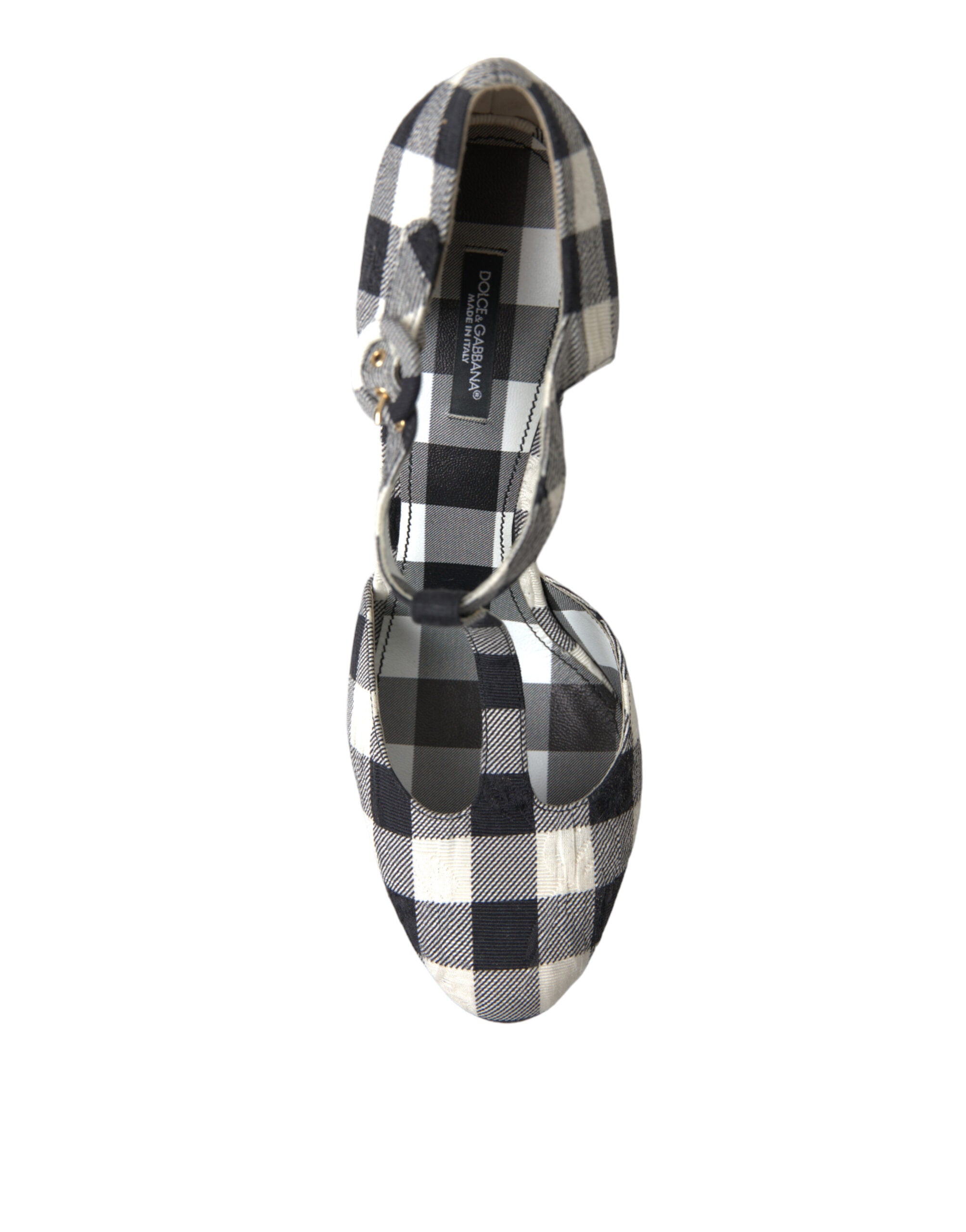 Dolce &amp; Gabbana Chic Gingham T-Strap Pumps: Διαχρονικές γόβες Mary Jane