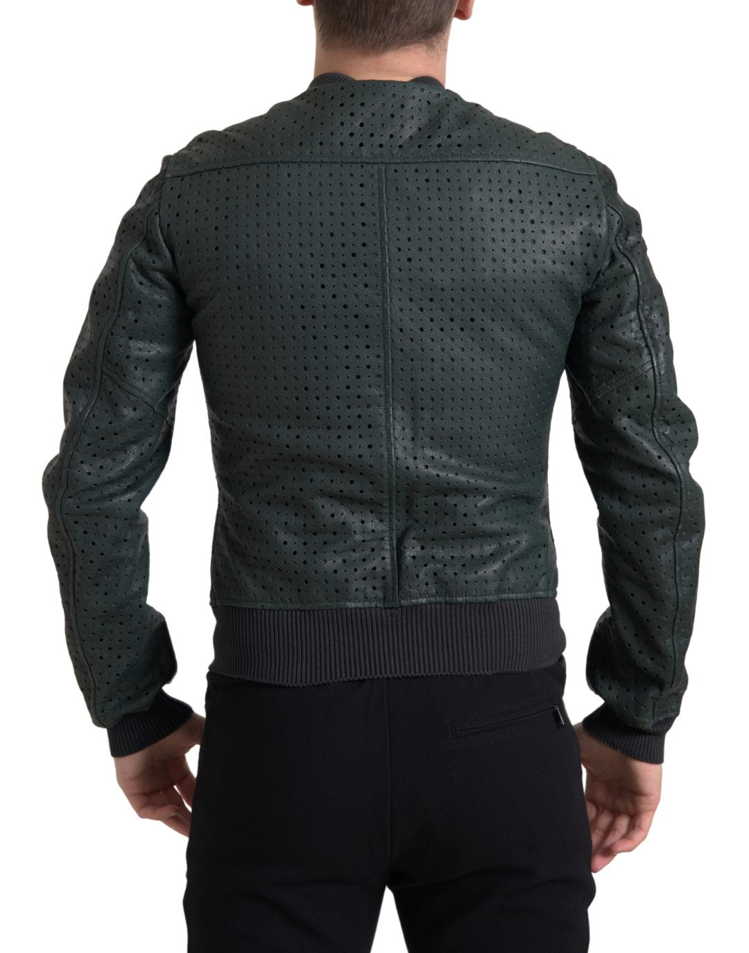 Μπουφάν Bomber Dolce &amp; Gabbana Emerald Green Goatskin