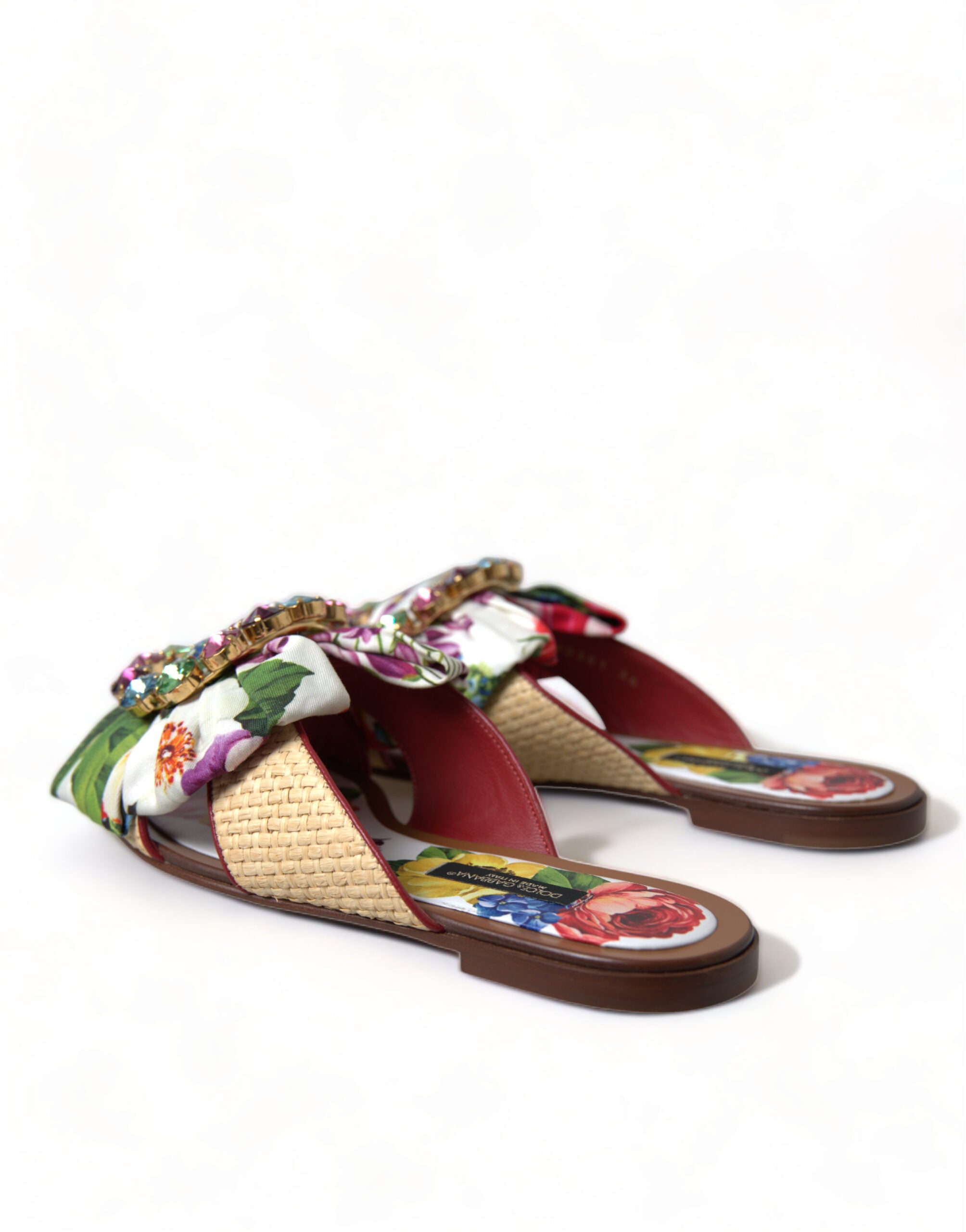 Dolce &amp; Gabbana Exquisite Flat σανδάλια με φλοράλ στάμπα