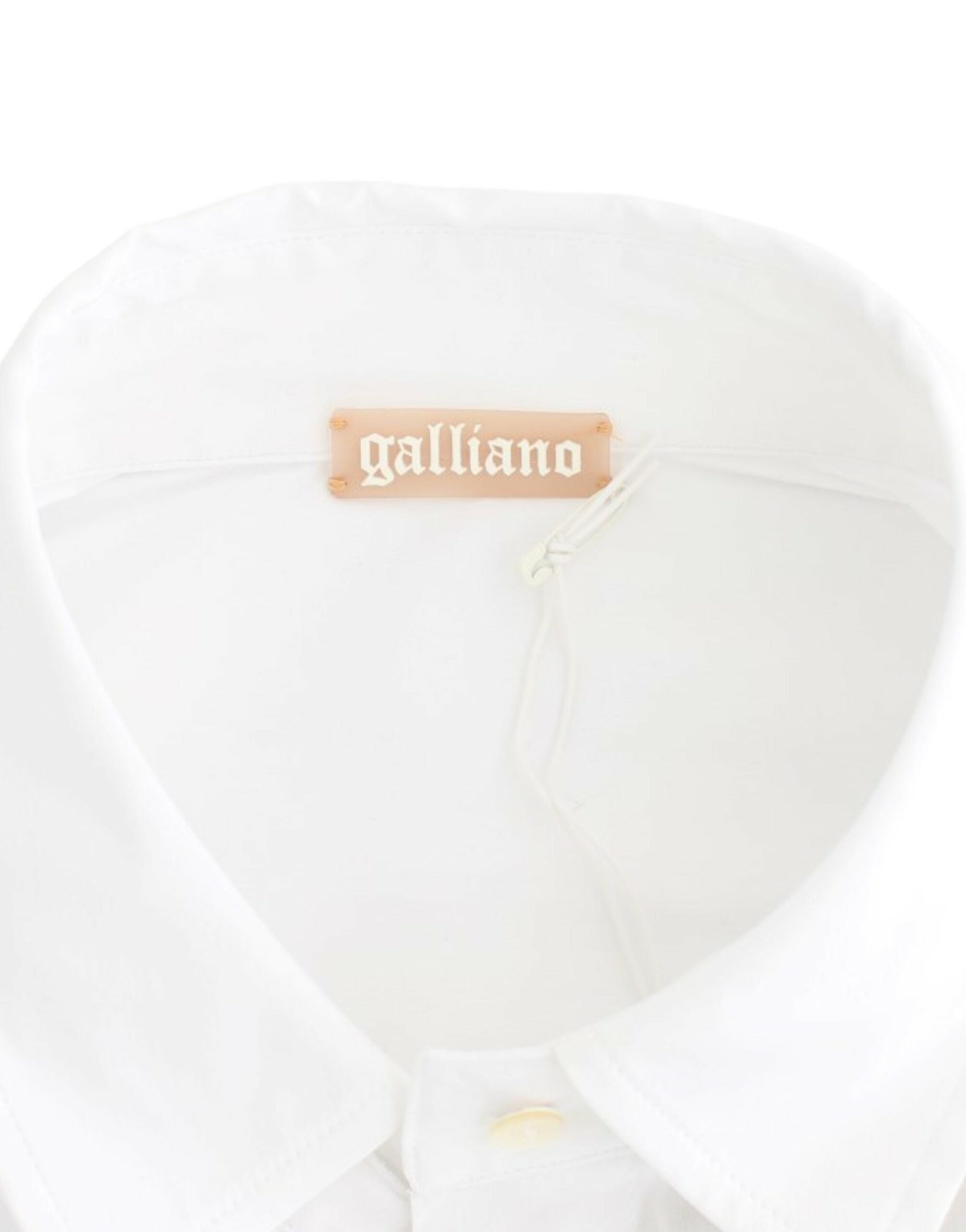 Μπλούζα με κοντό μανίκι John Galliano Chic White Cotton Blend