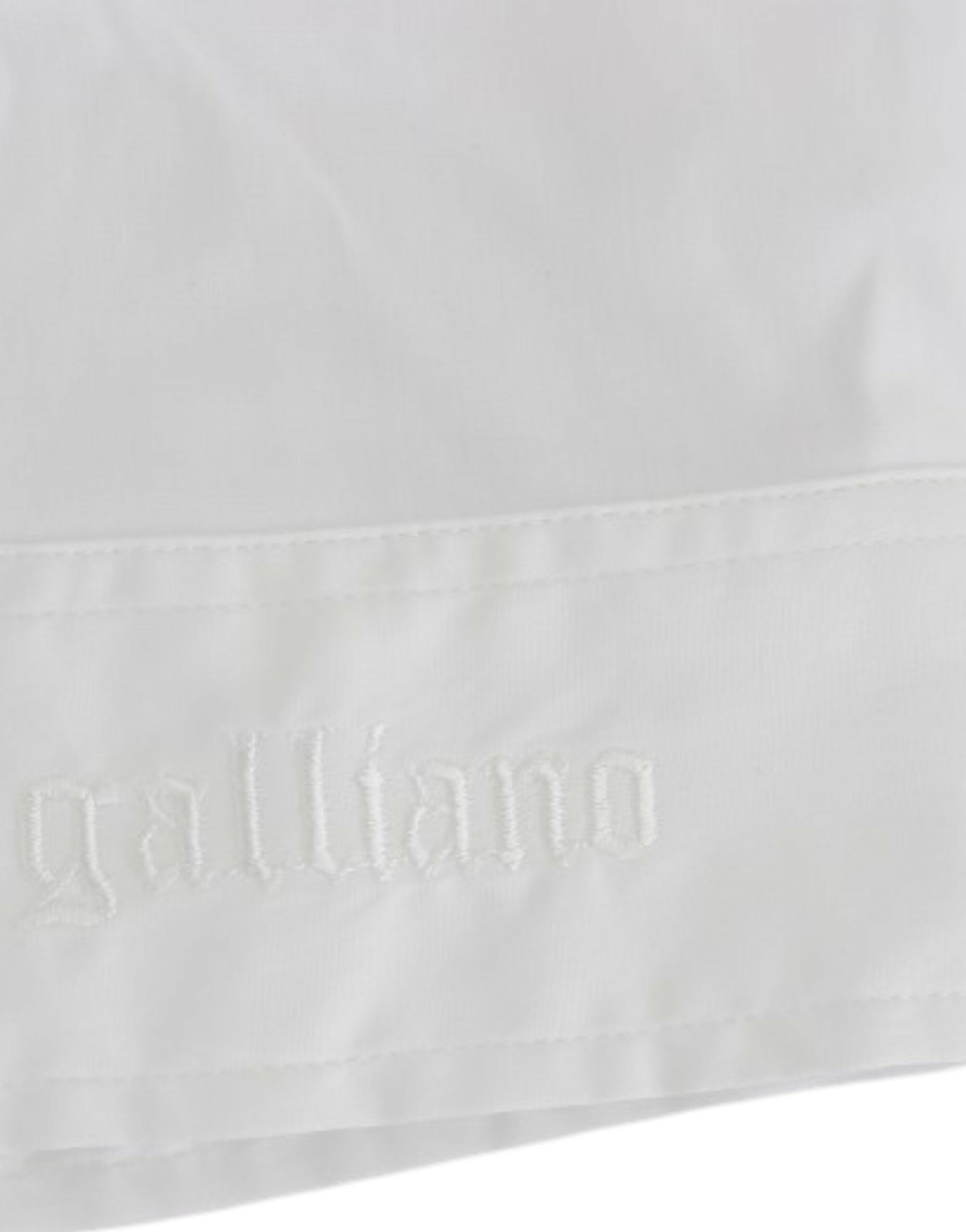 Μπλούζα με κοντό μανίκι John Galliano Chic White Cotton Blend