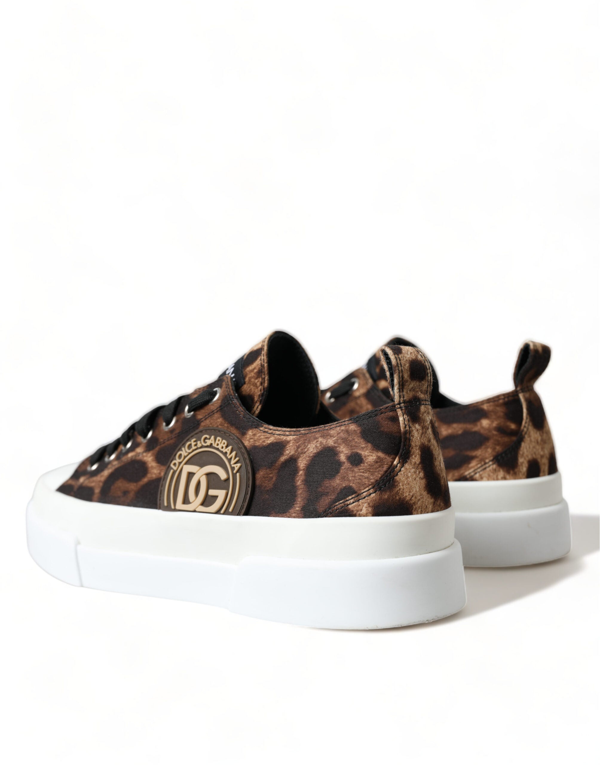 Dolce &amp; Gabbana Elegant Leopard Print Casual Sneakers