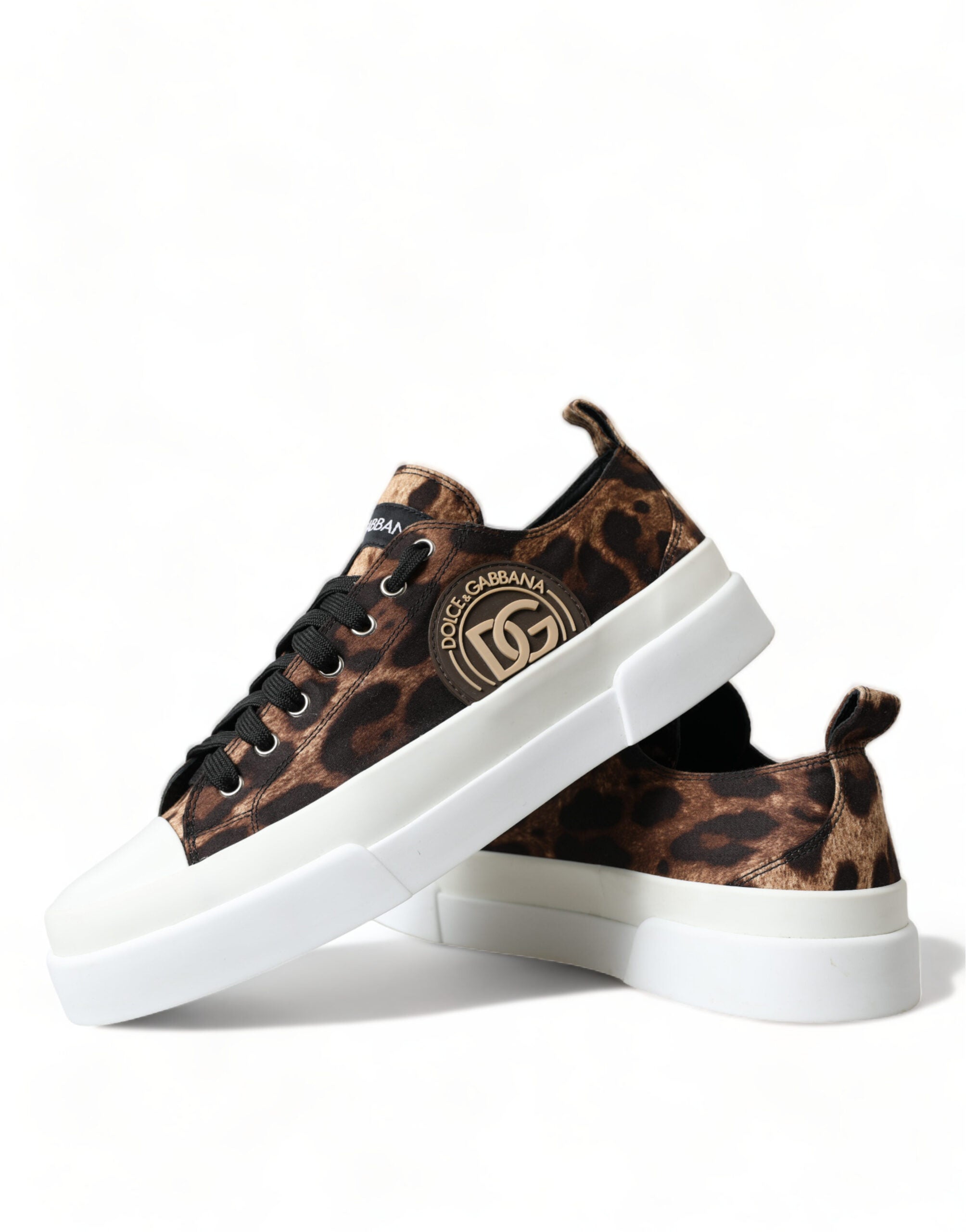 Dolce &amp; Gabbana Elegant Leopard Print Casual Sneakers